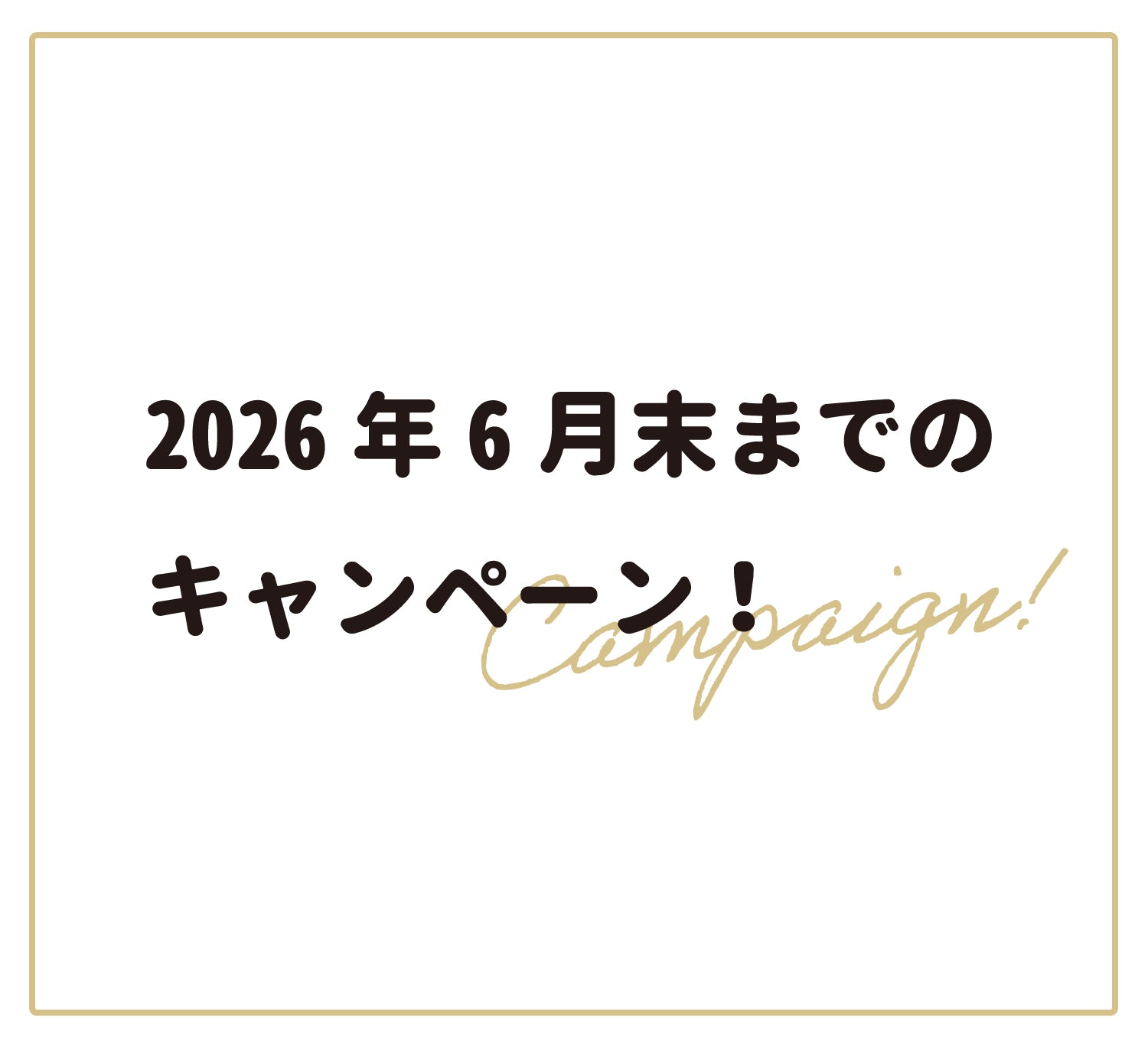 2026年6月末までのキャンペーン!