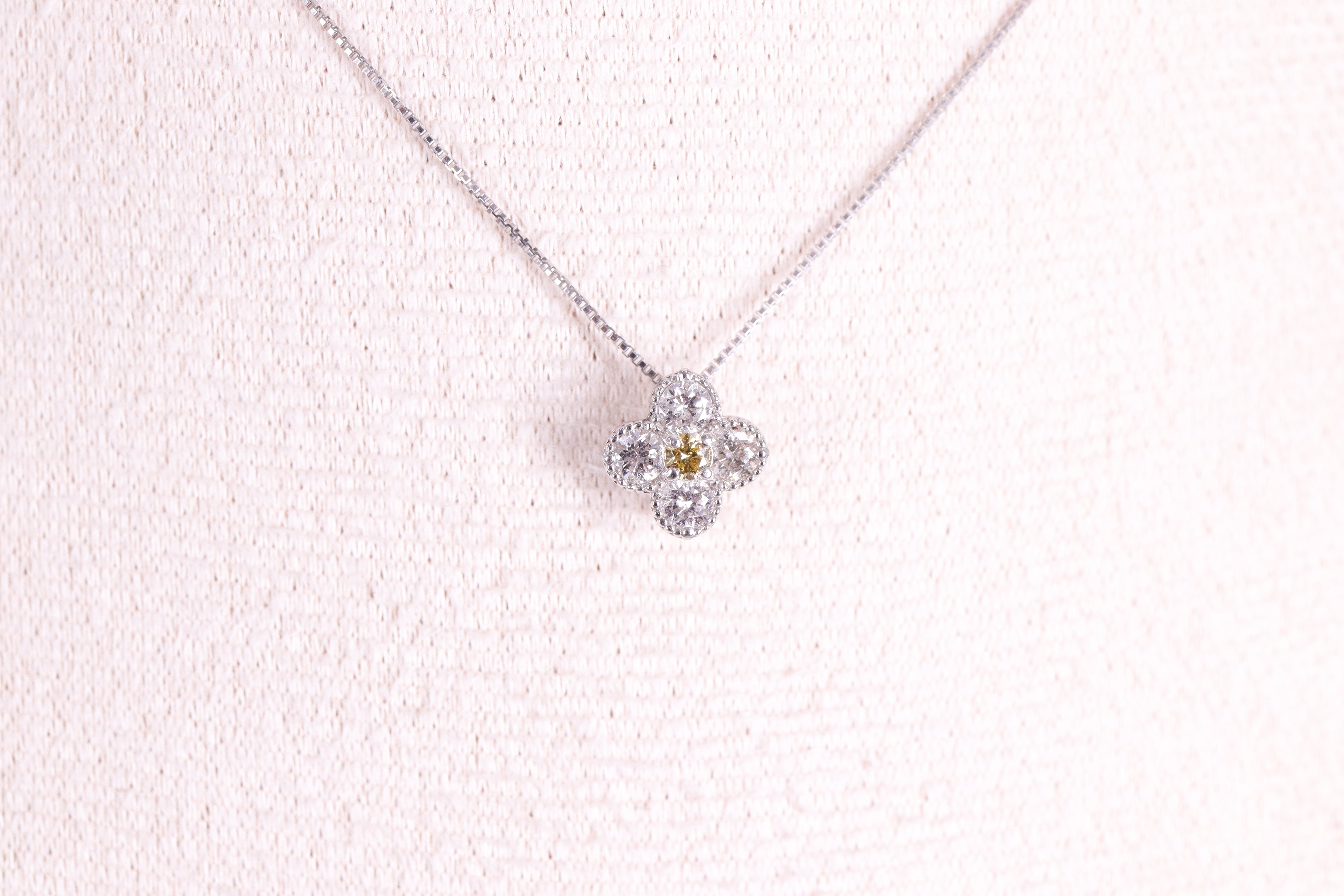 50%OFF ダイヤモンド/イエローダイヤモンド Pt900 ペンダント