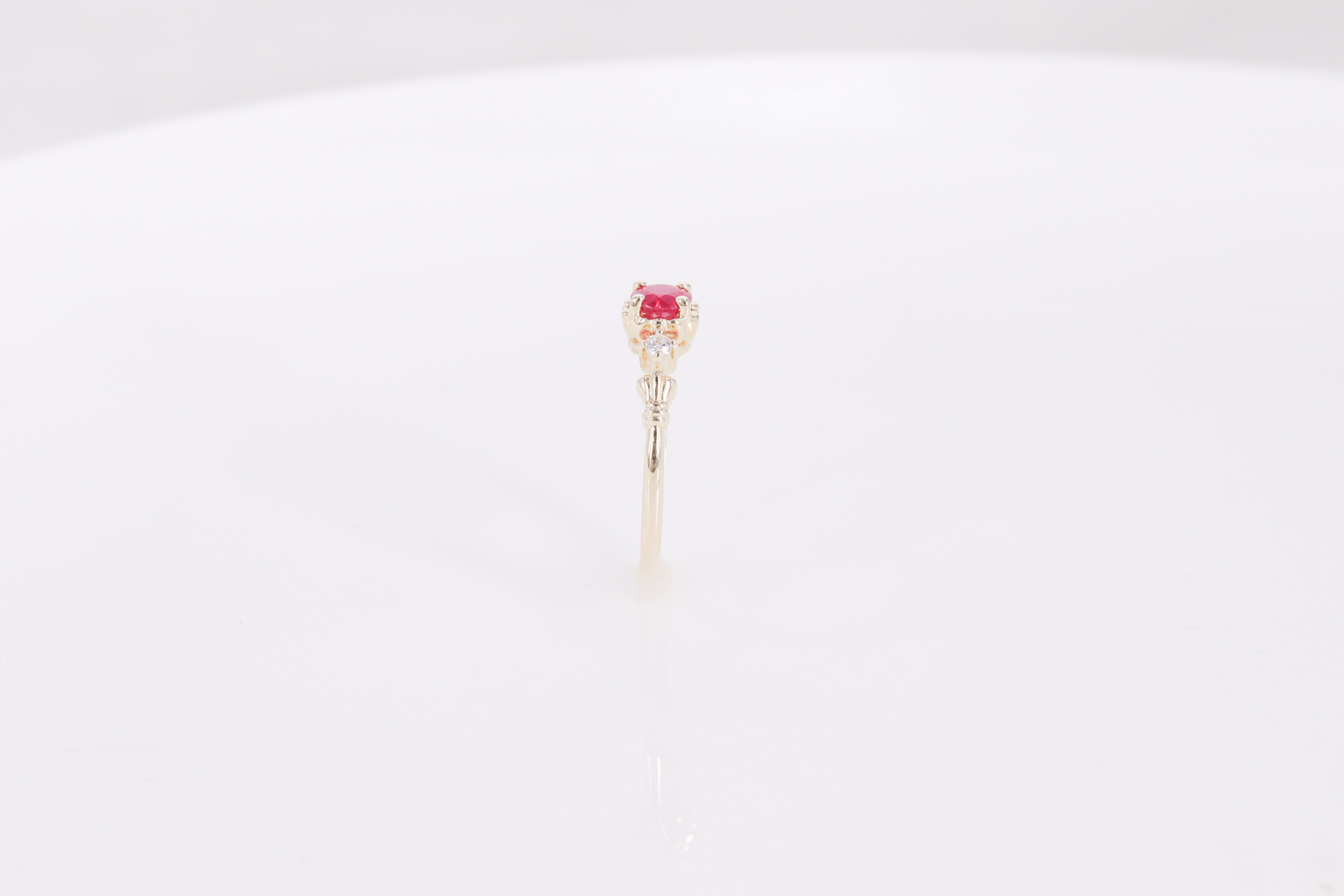 ルビー K10YG アンティーク調リング