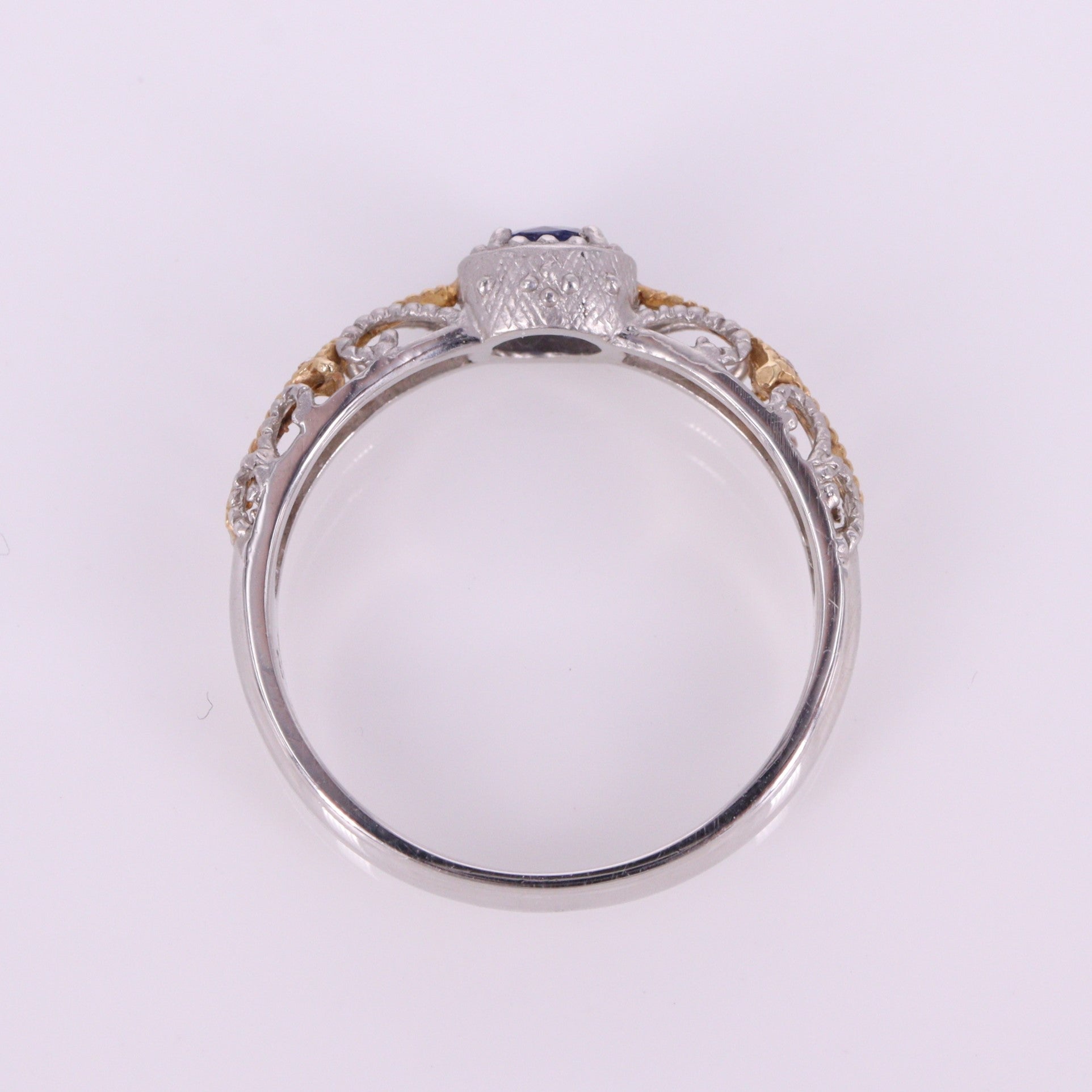 サファイア<BR>Pt/K18YGリング