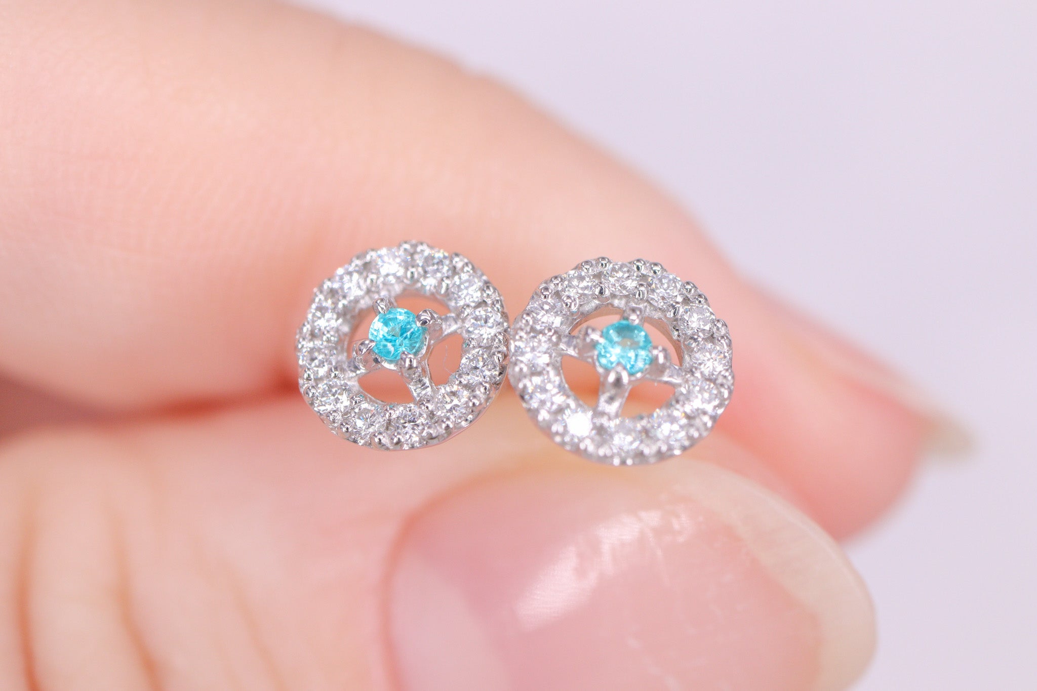 パライバトルマリン Pt ピアス