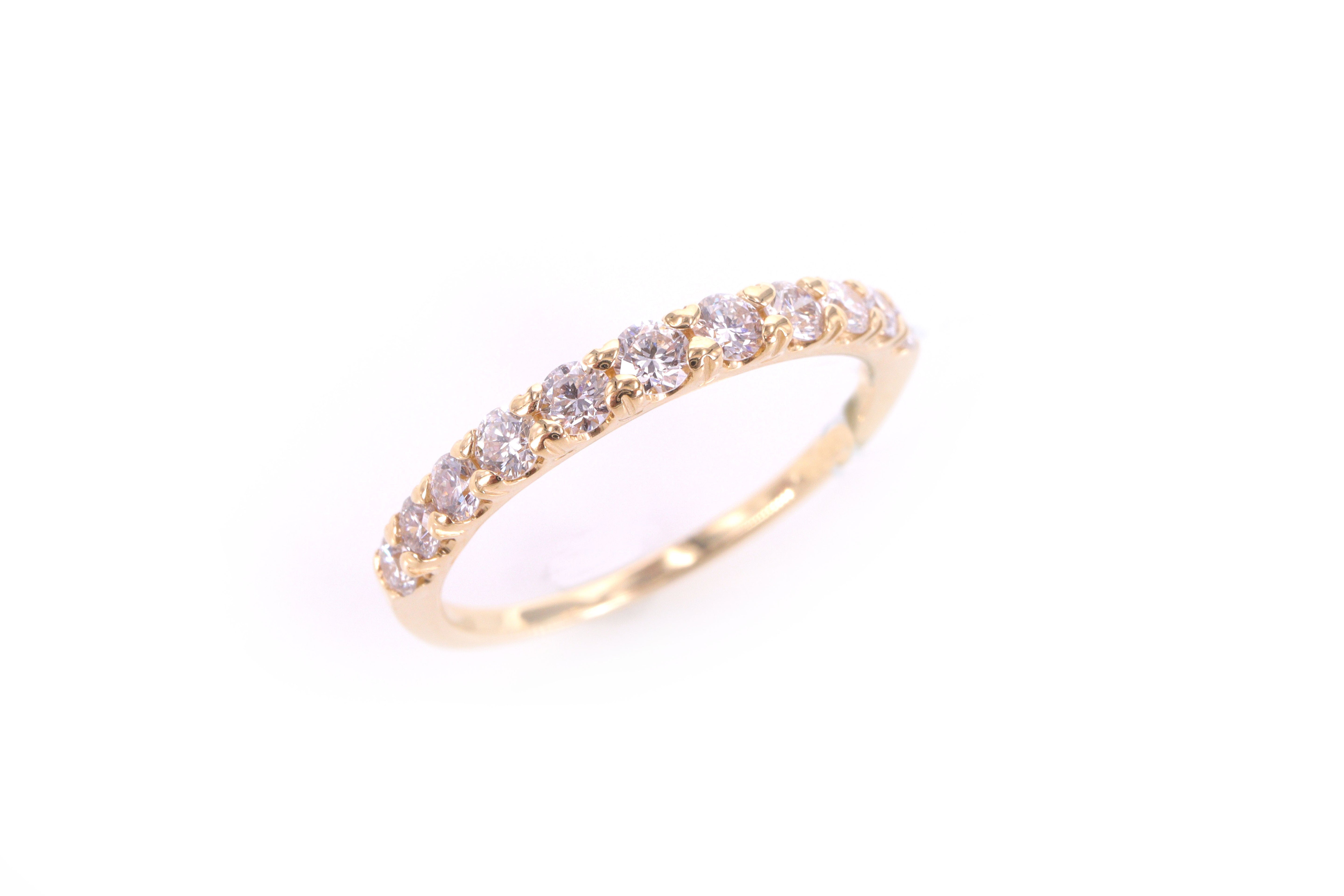 ダイヤモンド ♡爪 K18 エタニティーリング 0.30ct