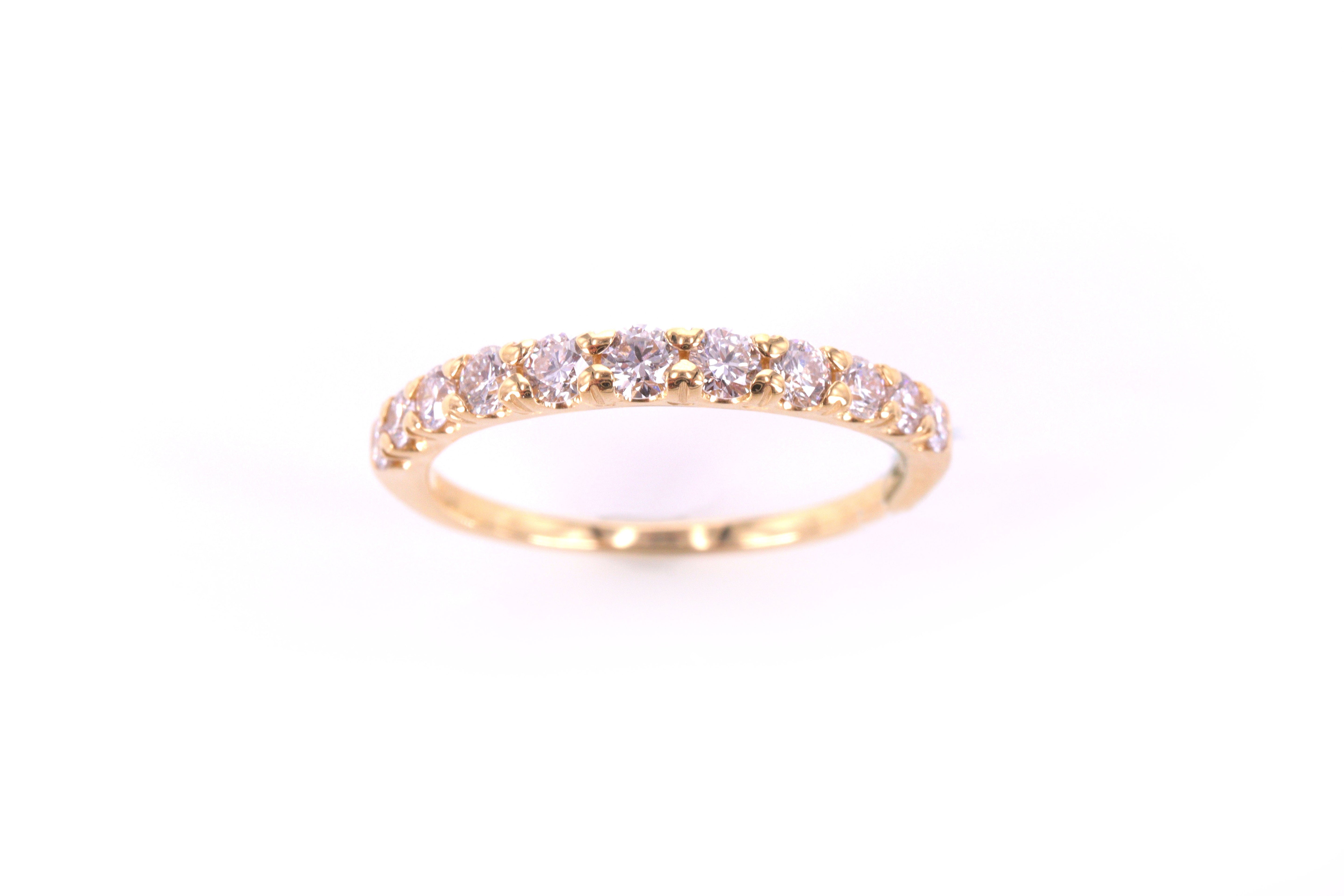 ダイヤモンド ♡爪 K18 エタニティーリング 0.30ct