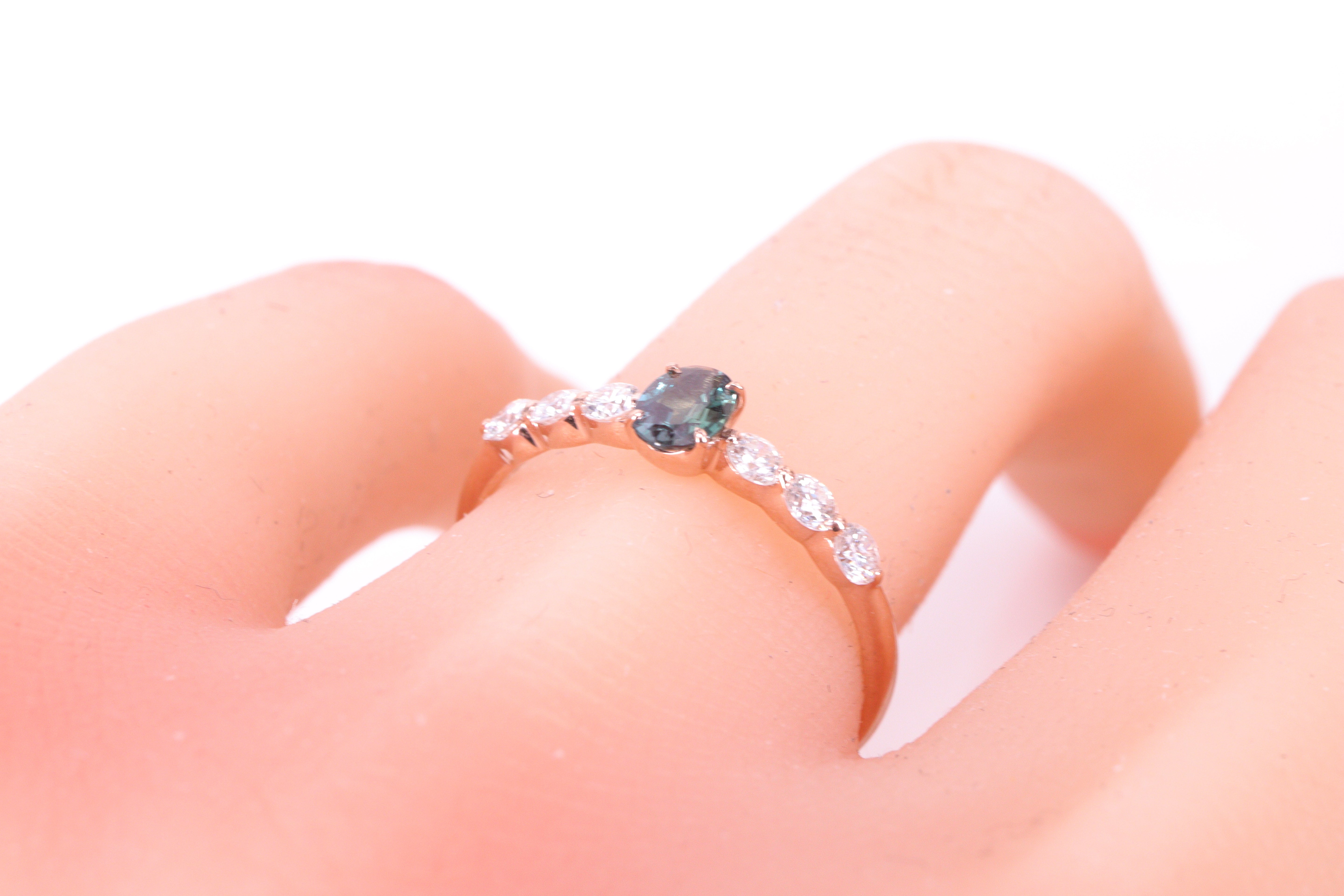 【新春特別価格】アレキサンドライト K18PG リング