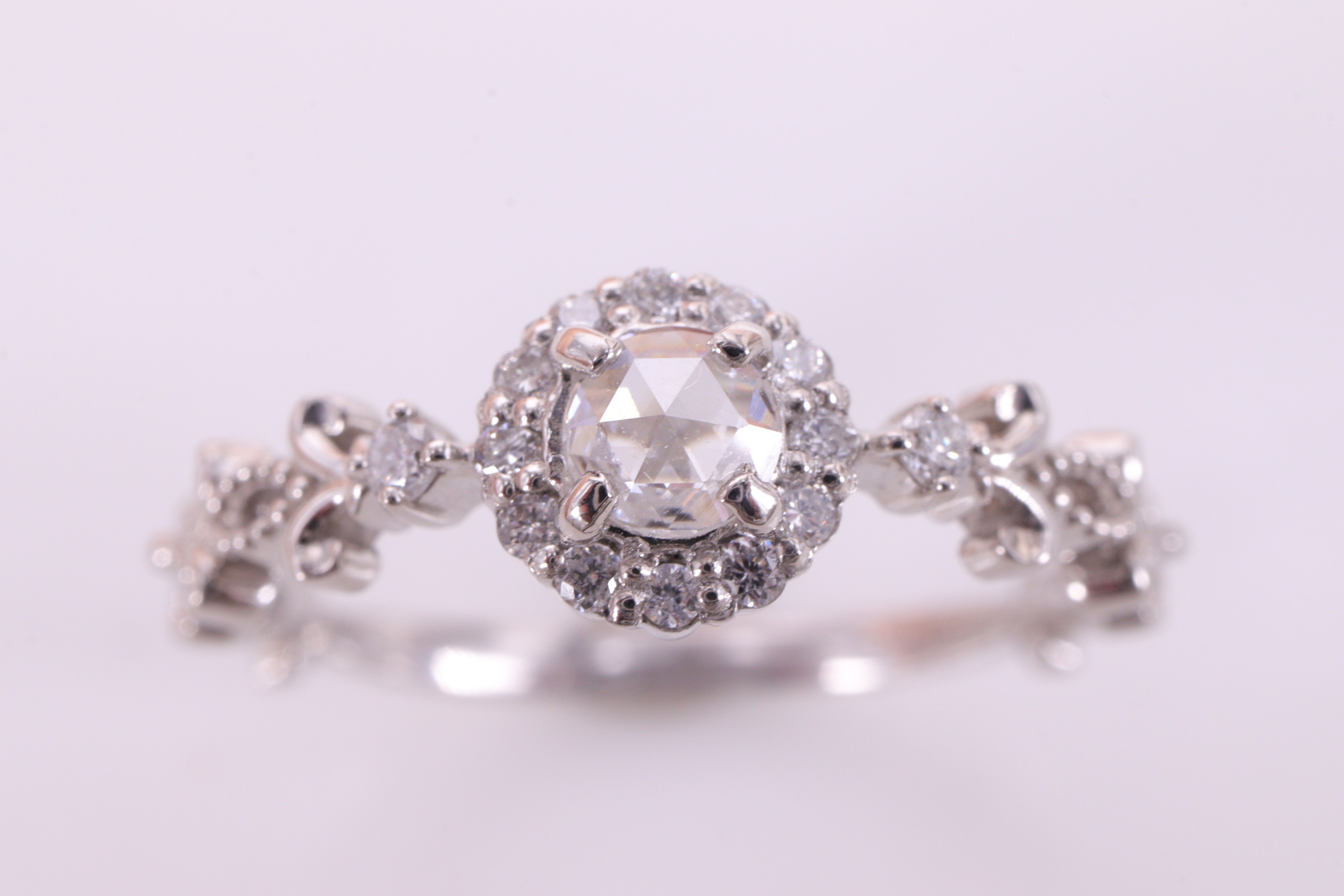 【新春特別価格】ローズカットダイヤモンド Pt950 リング