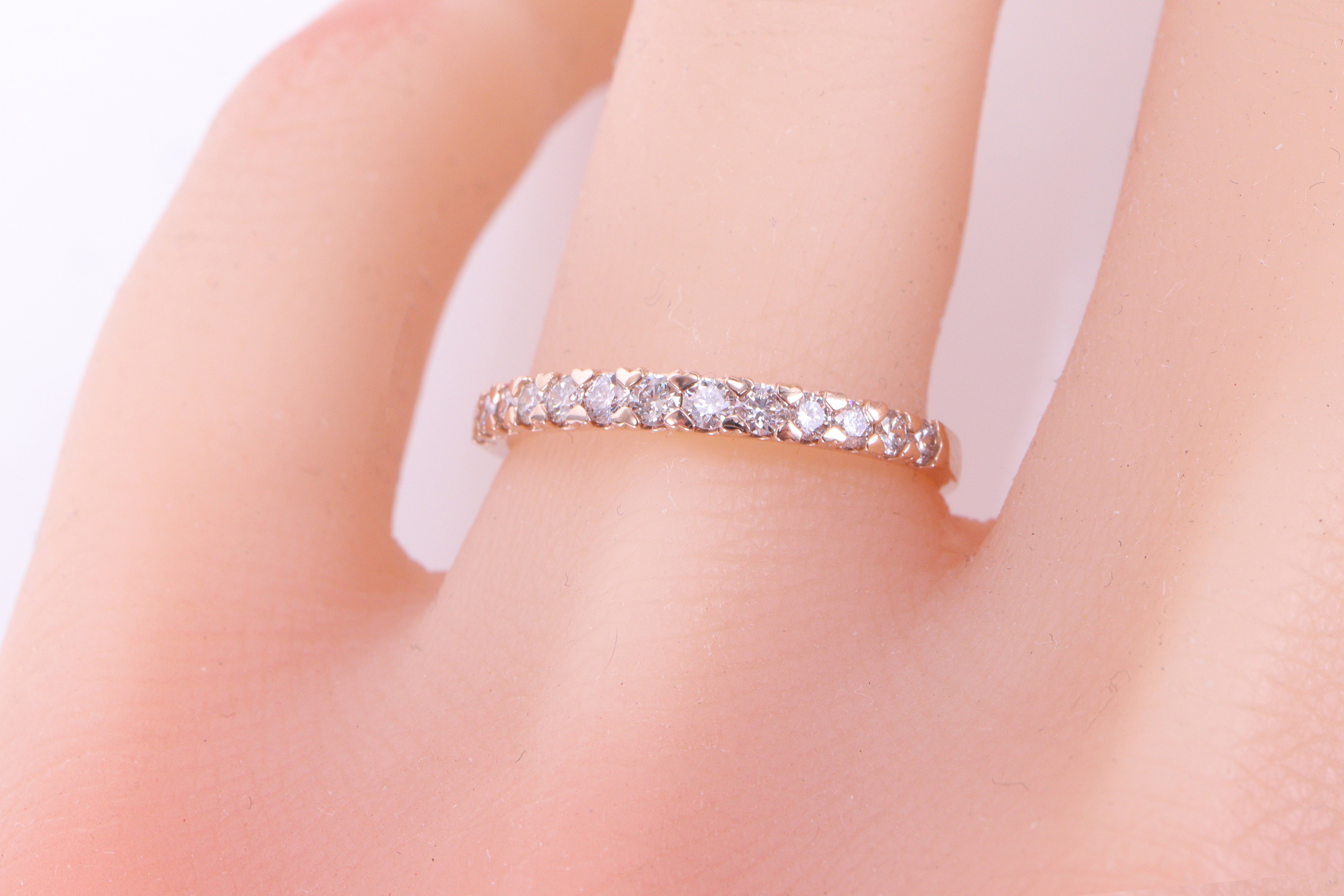 ダイヤモンド ♡爪 Pt950 エタニティーリング