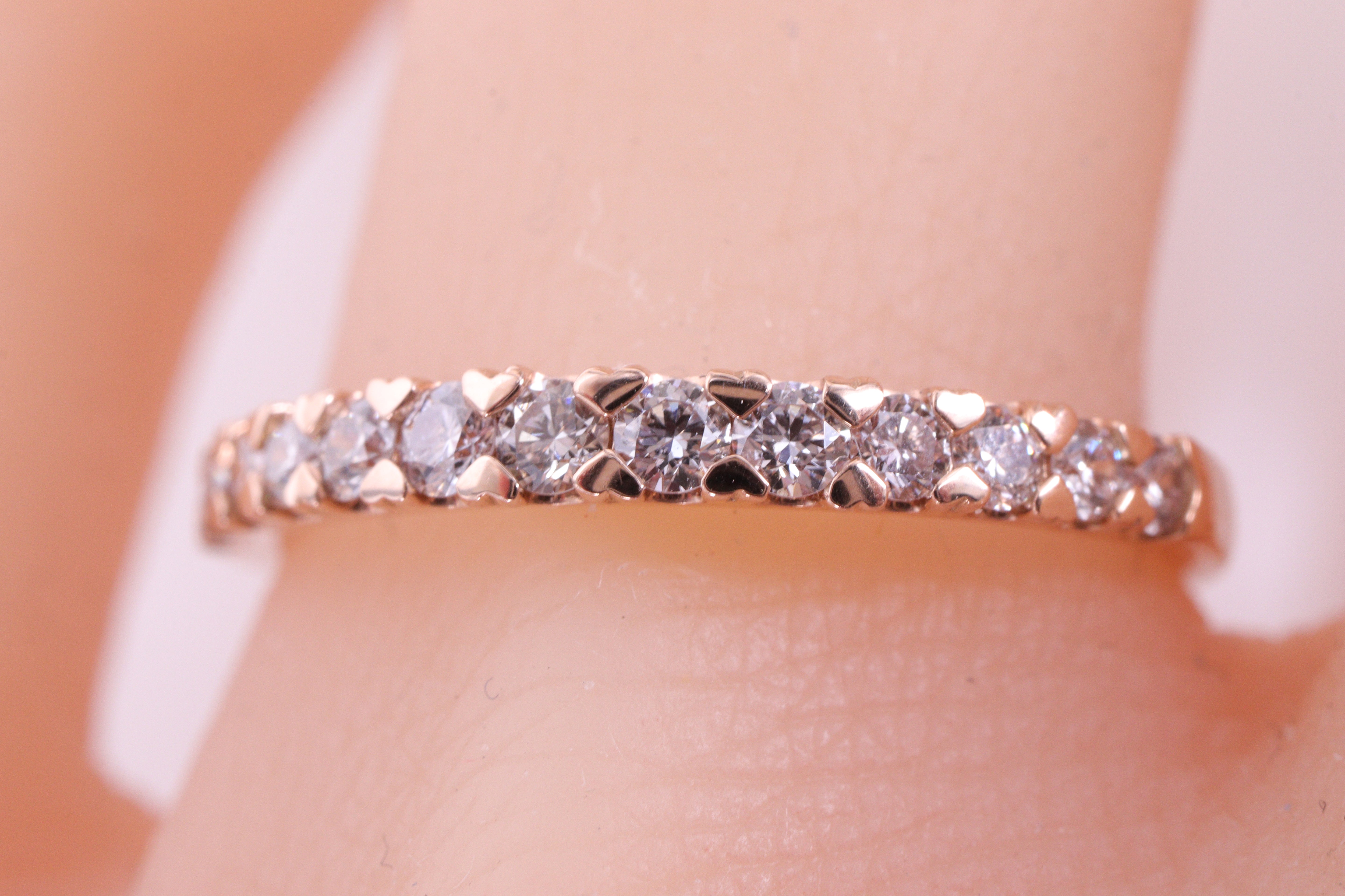 ダイヤモンド ♡爪 Pt950 エタニティーリング