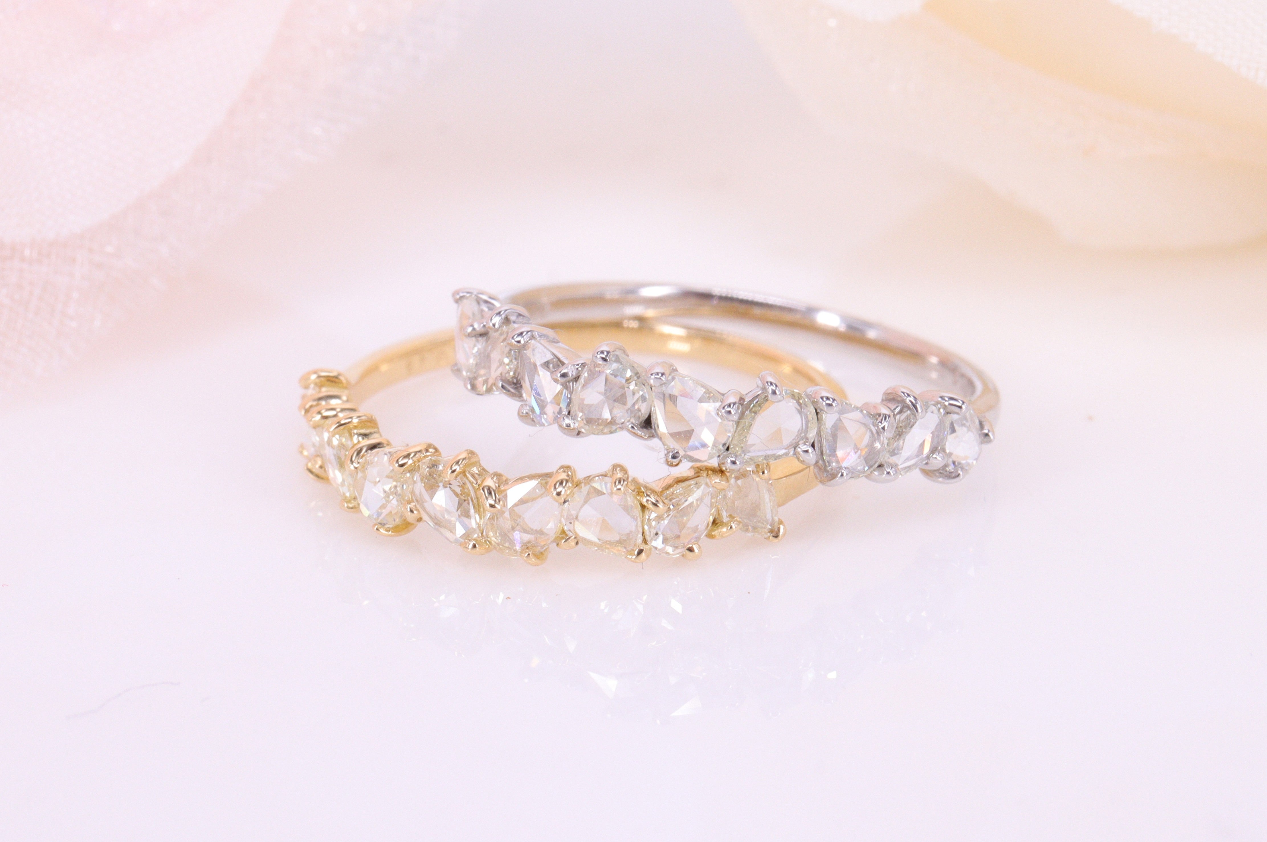 ローズカットダイヤモンド K18YG リング