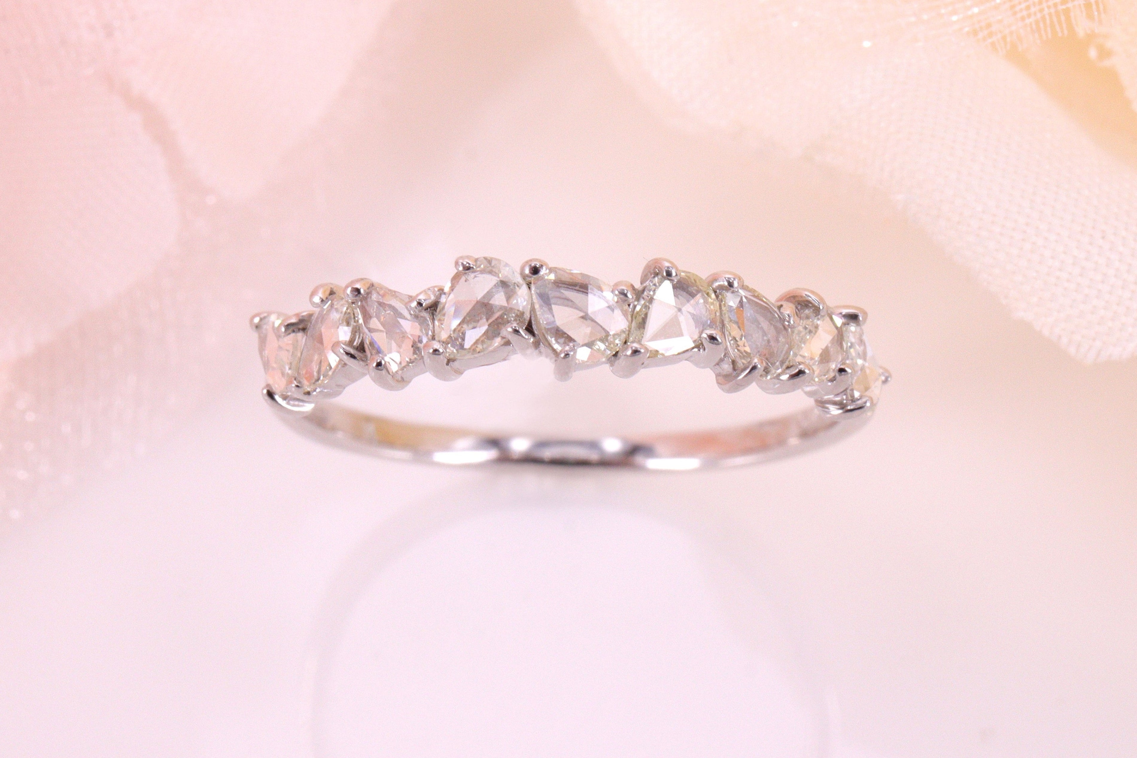 ローズカットダイヤモンド Pt リング N3915