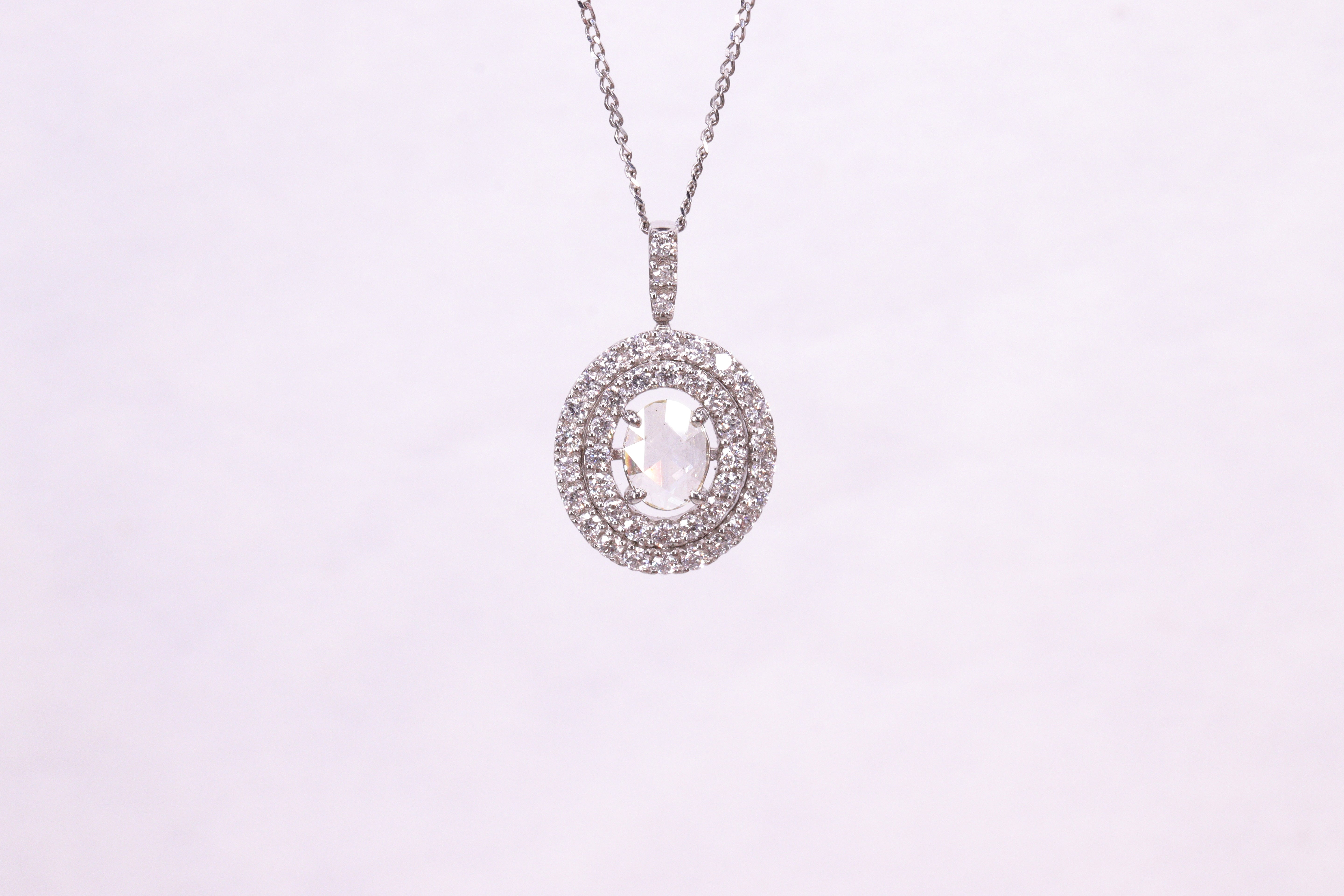 ローズカットダイヤモンド Pt950 ペンダント N3068