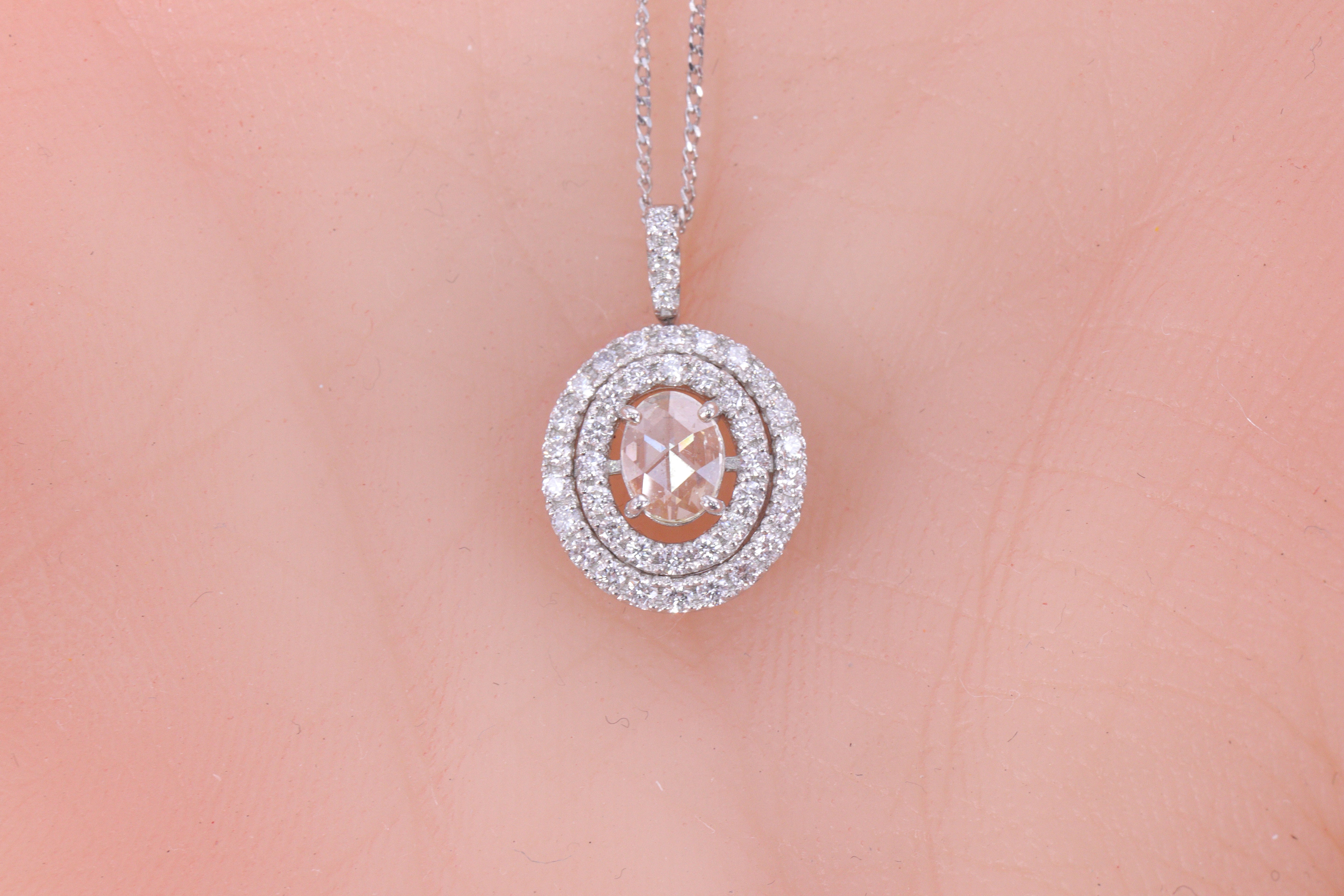 ローズカットダイヤモンド Pt950 ペンダント N3068