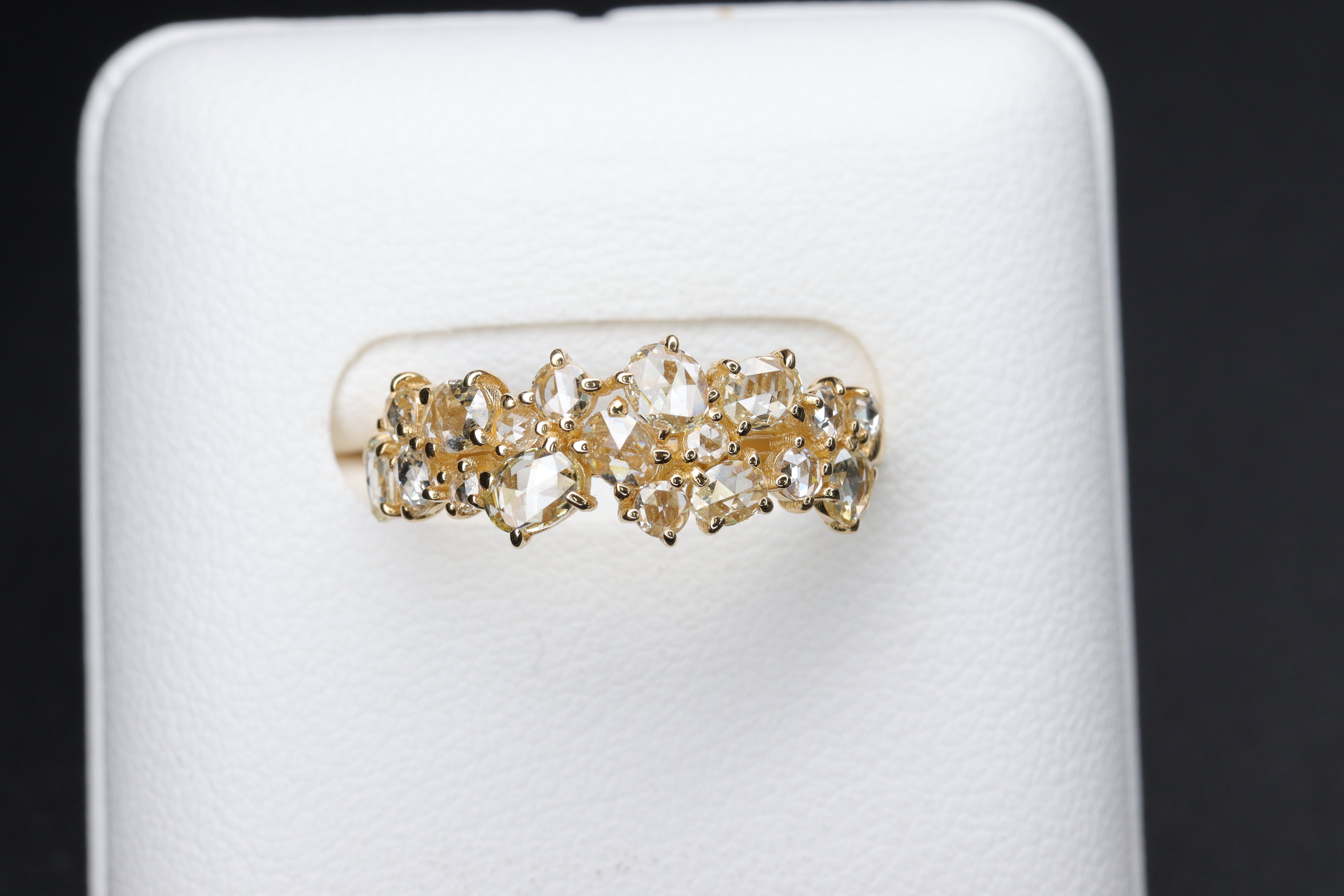 ローズカットダイヤモンド K18YGリング N3874