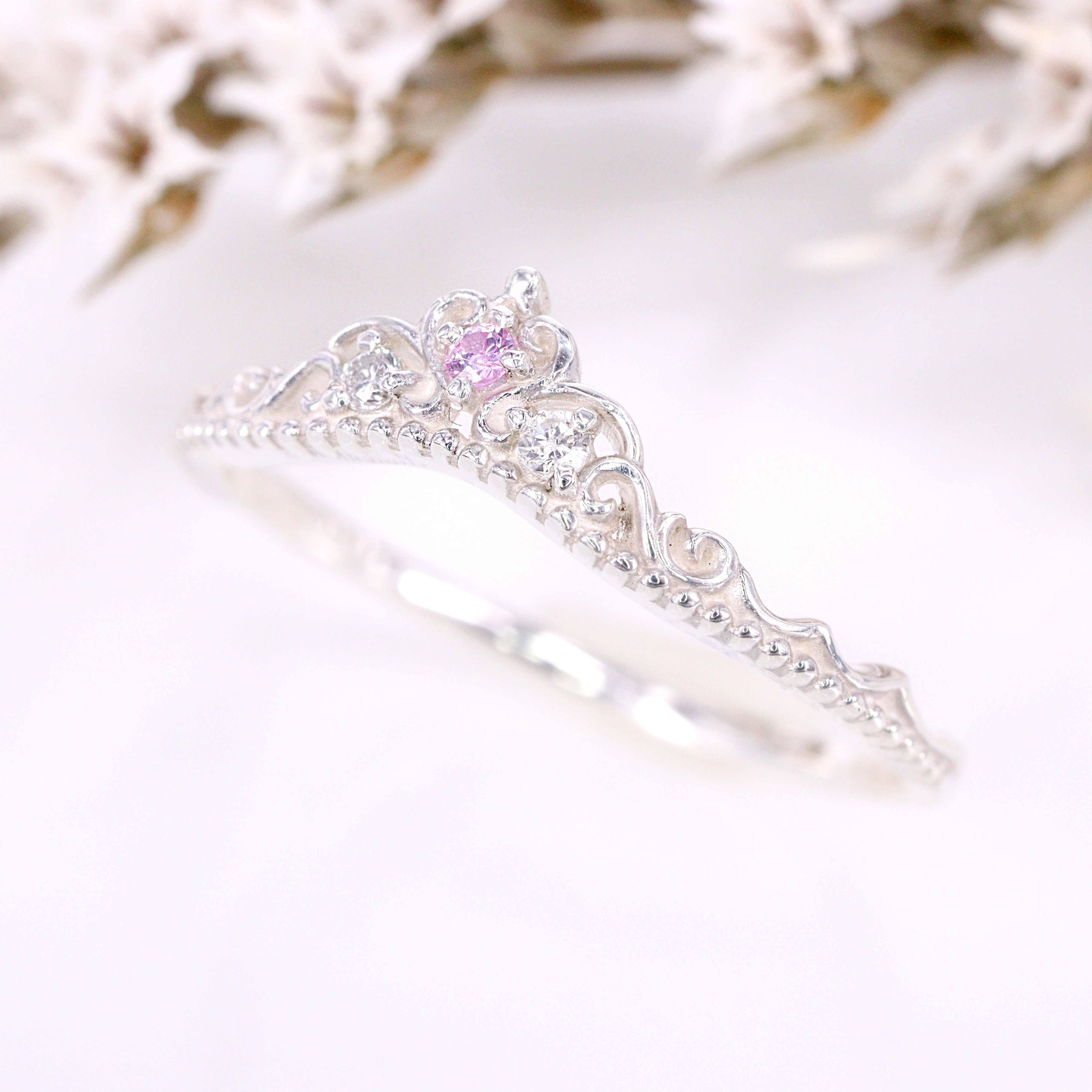 ★選べる推しカラー★<BR>ティアラデザインリング