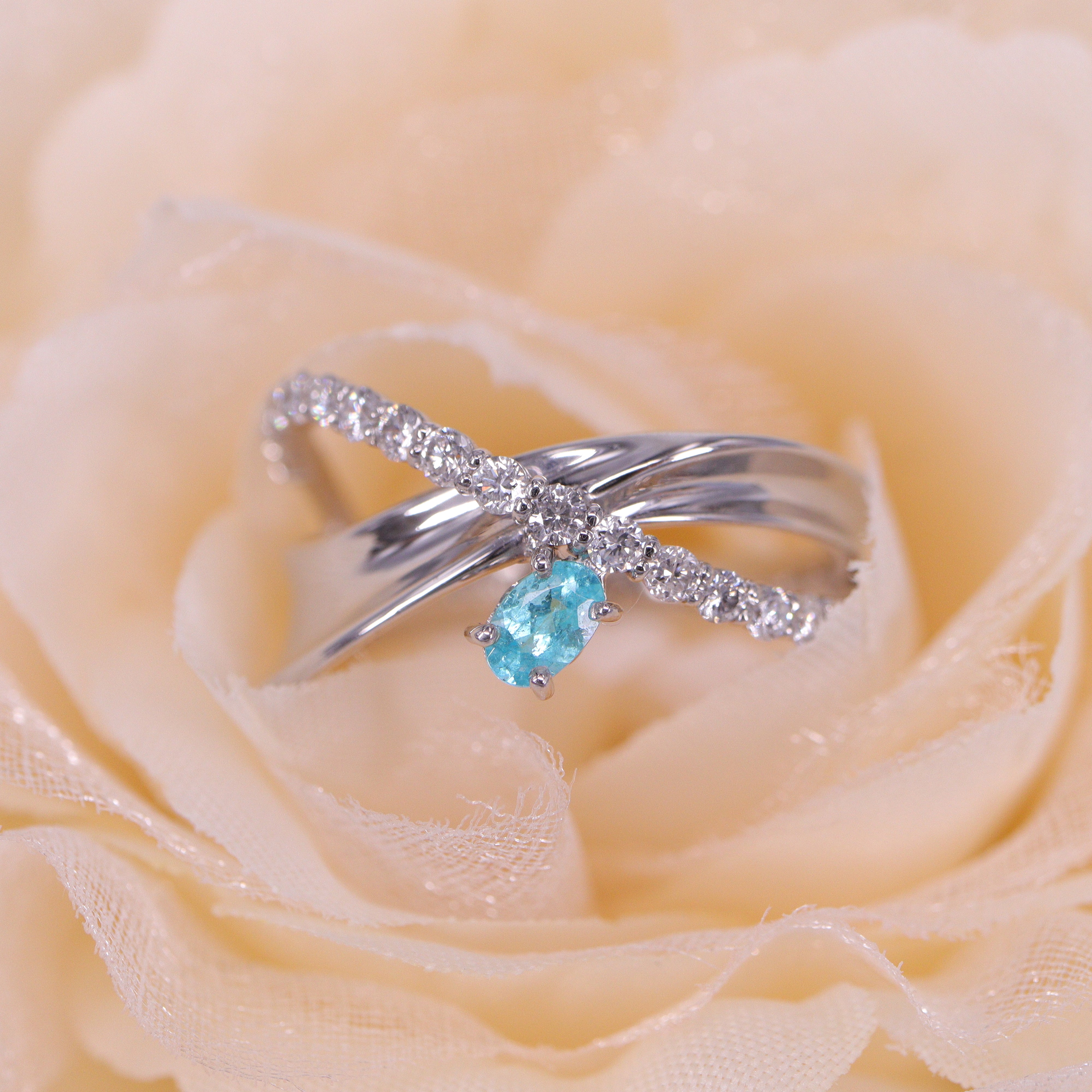 ☆1点限り☆パライバトルマリンPtリング