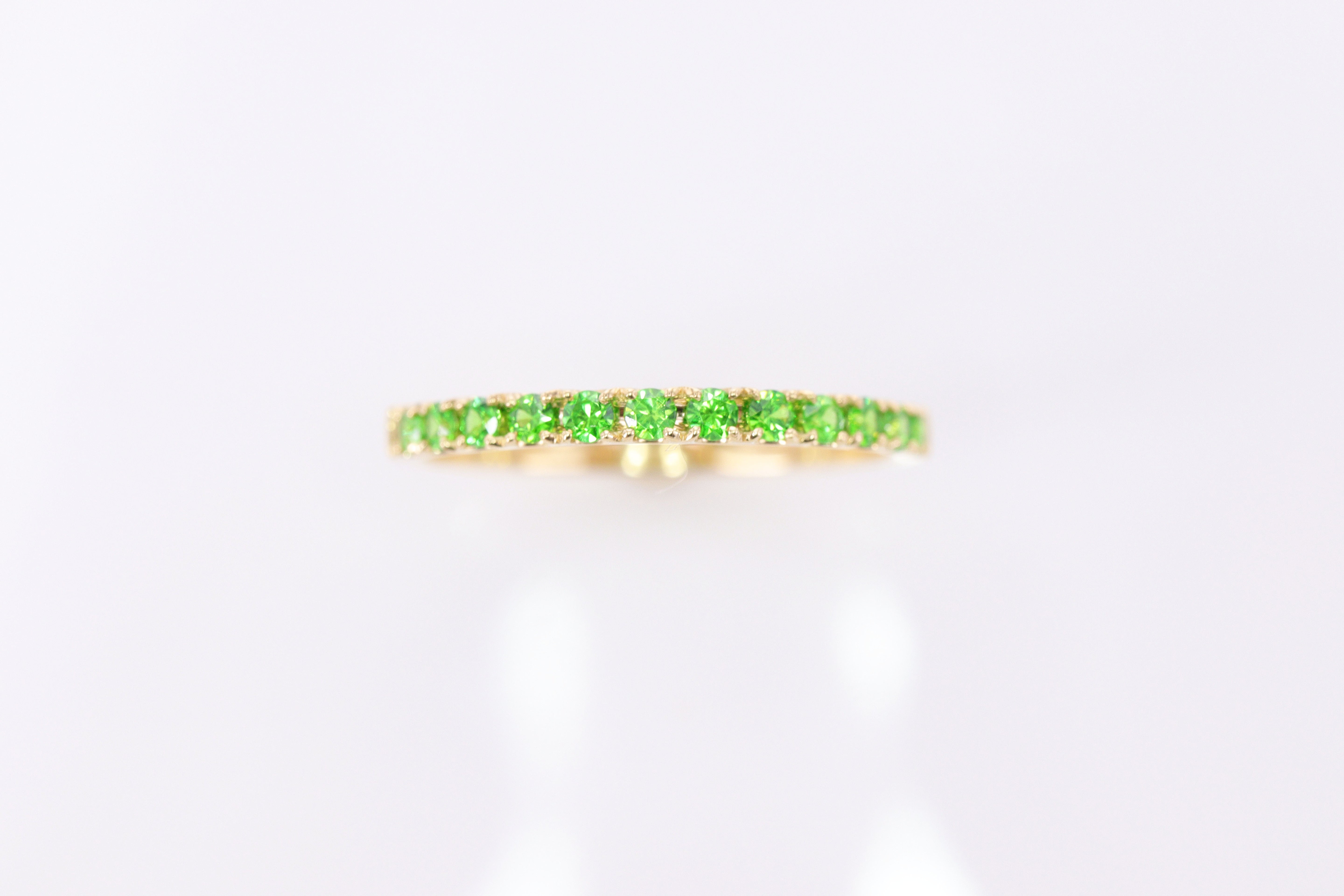 【1点限り】デマントイドガーネット K18YG エタニティーリング