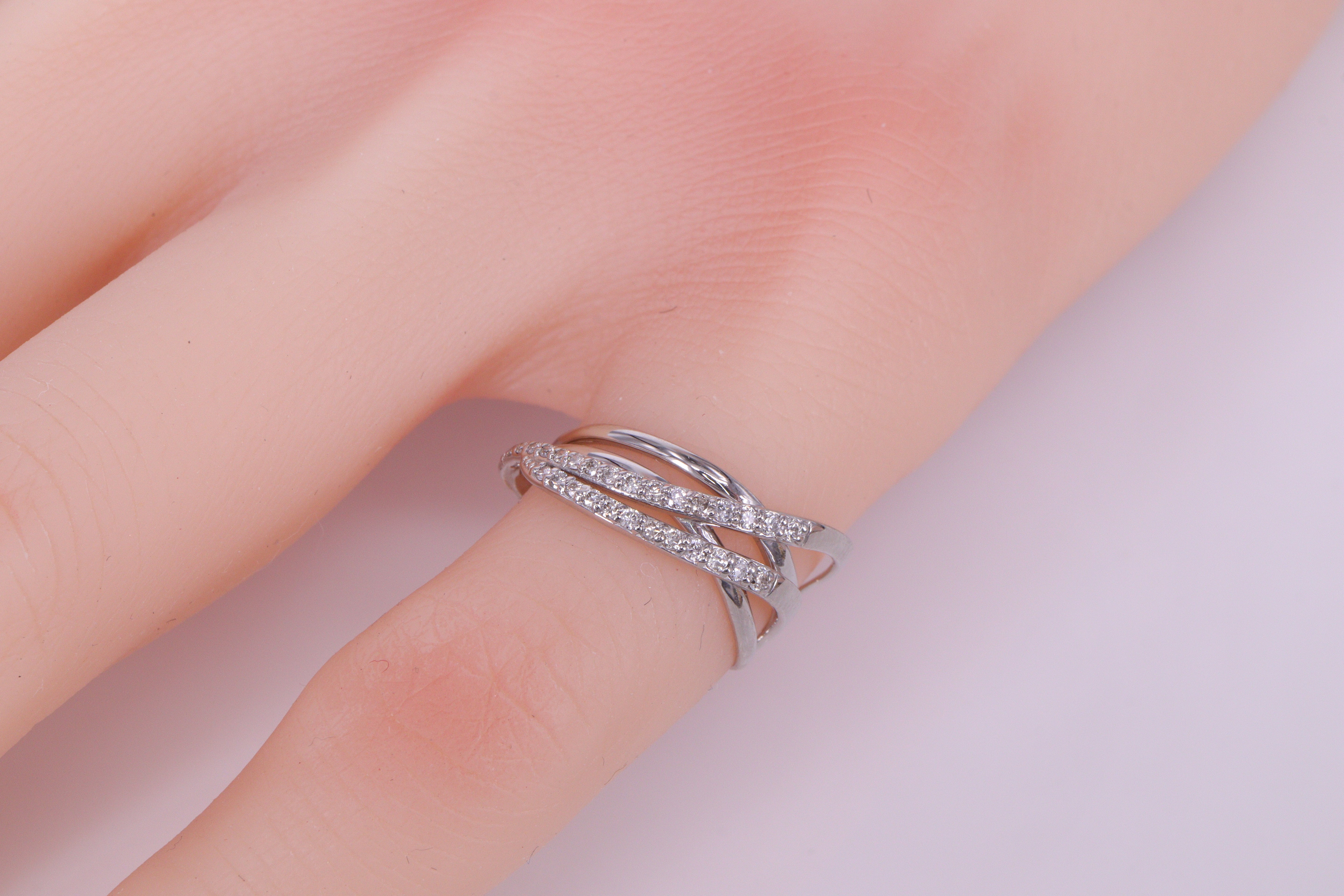 ダイヤモンド Pt ピンキーリング