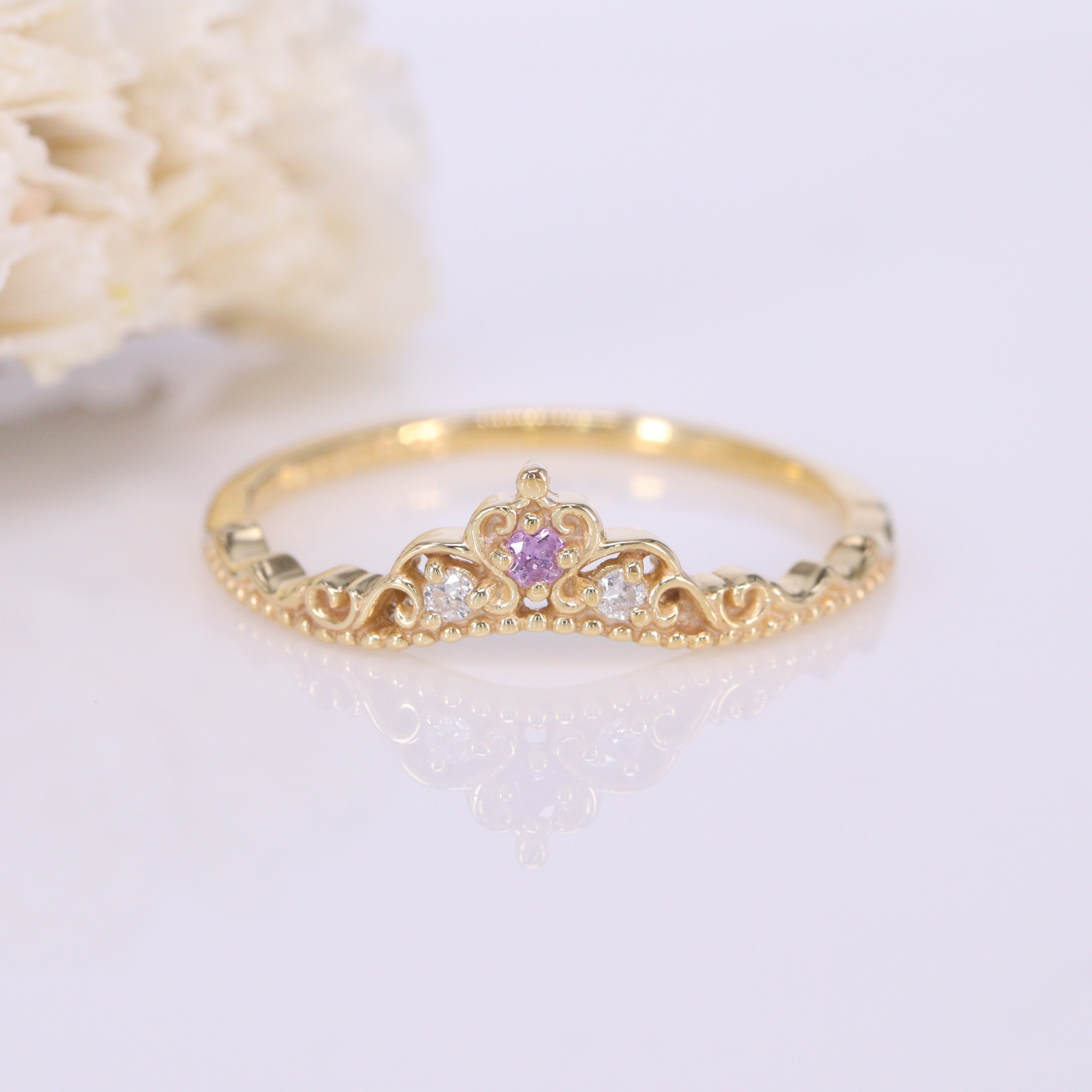 ★選べる推しカラー★<BR>ティアラデザインリング