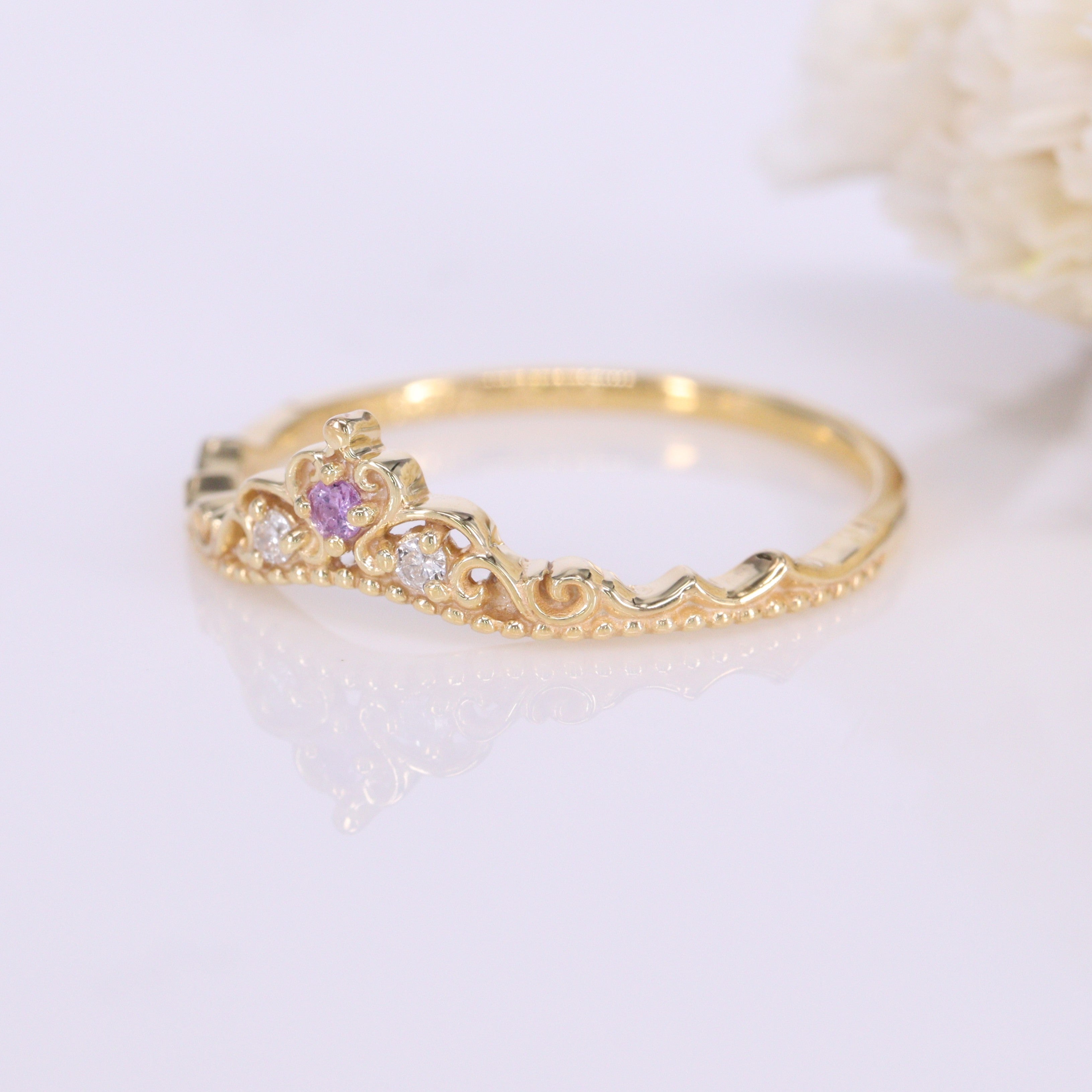 ★選べる推しカラー★<BR>ティアラデザインリング