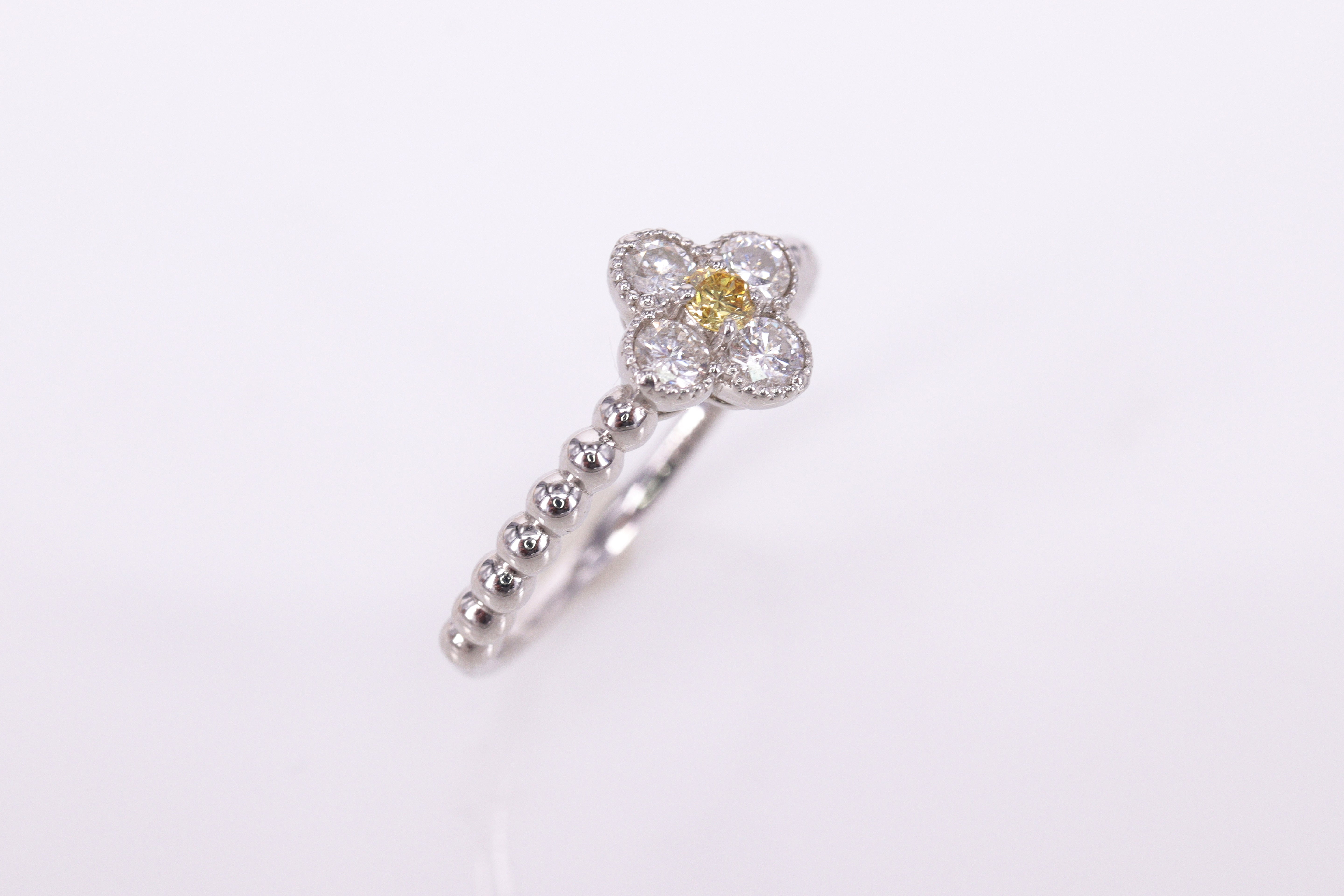 50%OFF ダイヤモンド/イエローダイヤモンド Pt900 リング