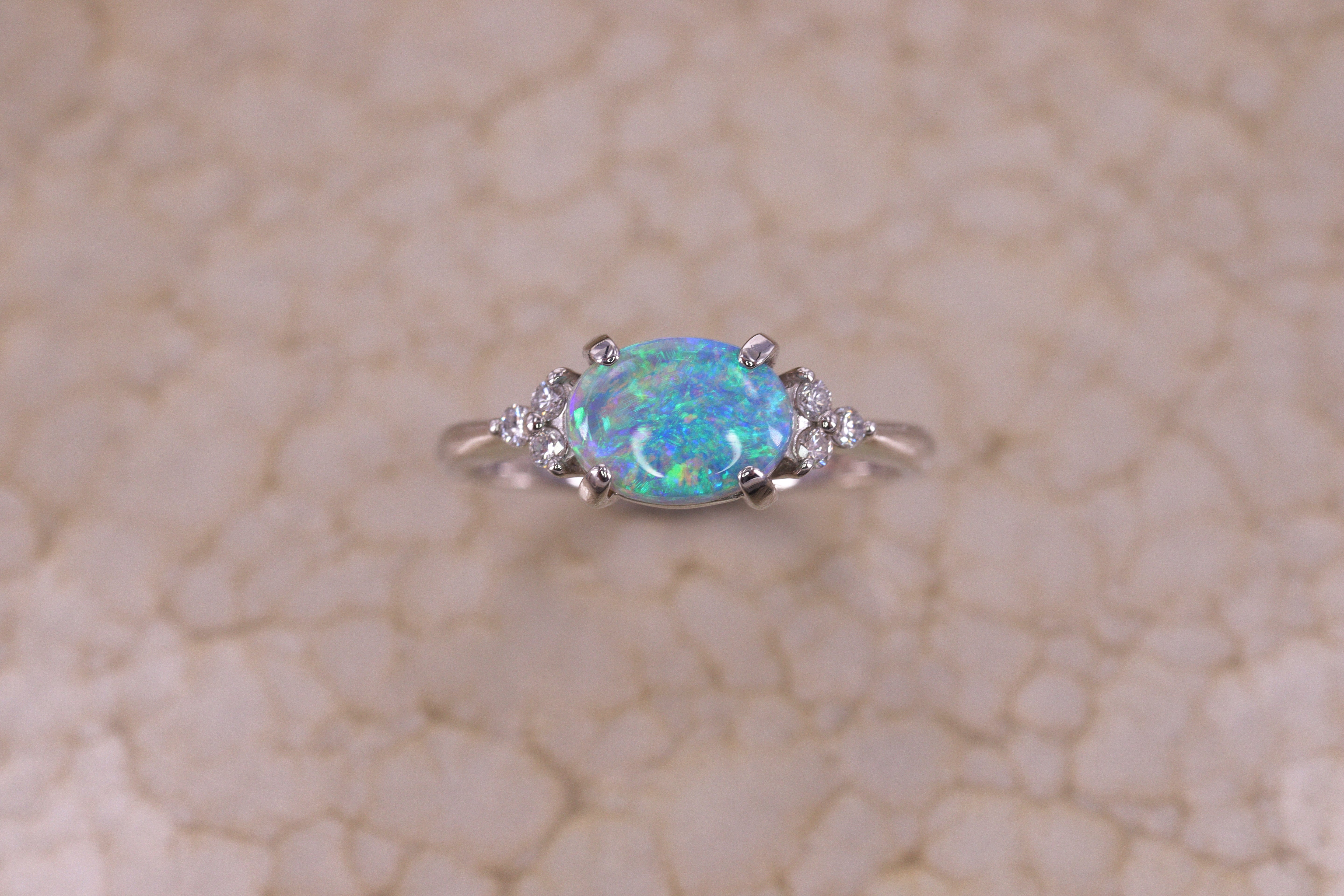 50%OFF ブラックオパール Pt900 リング