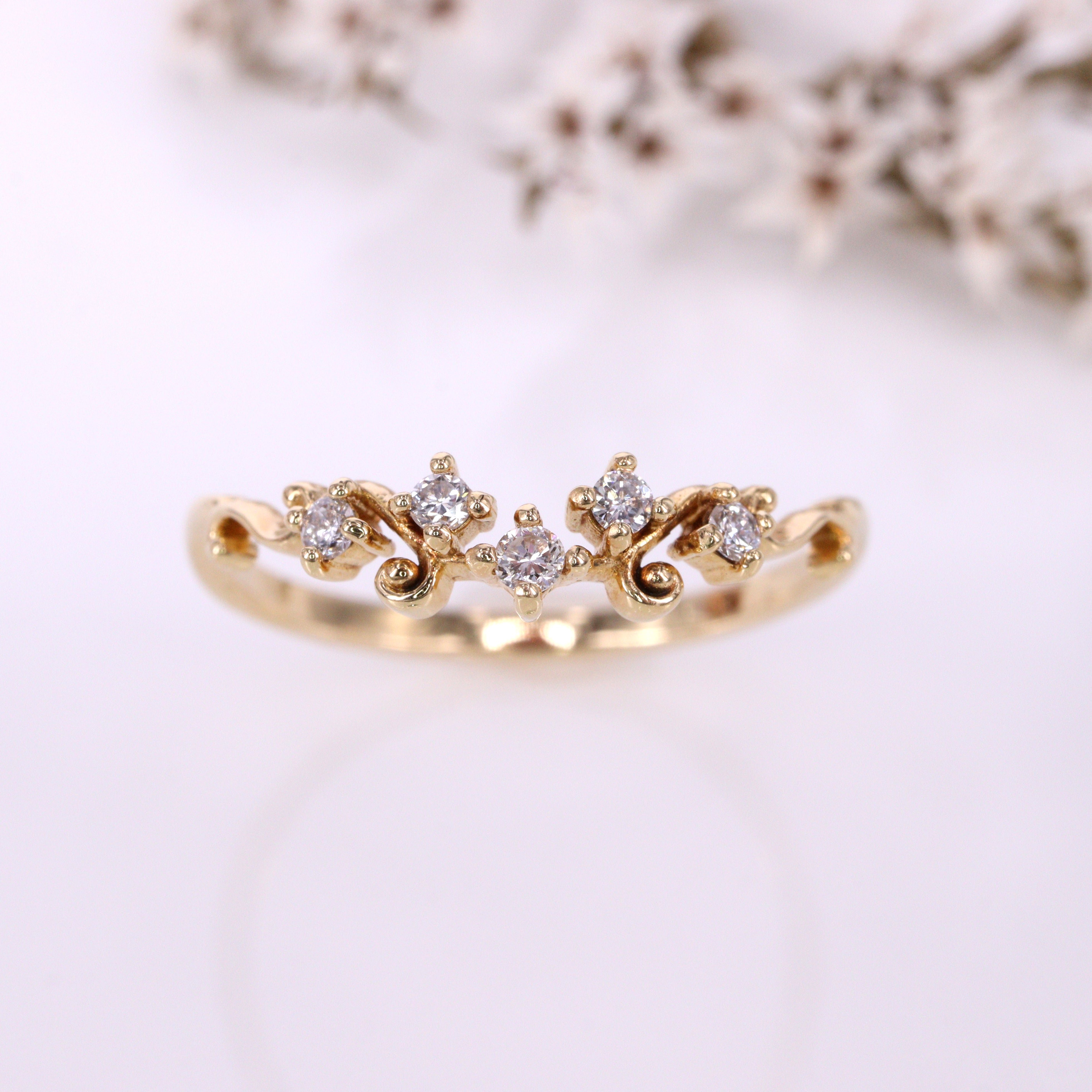 ダイヤモンド<BR>唐草リング