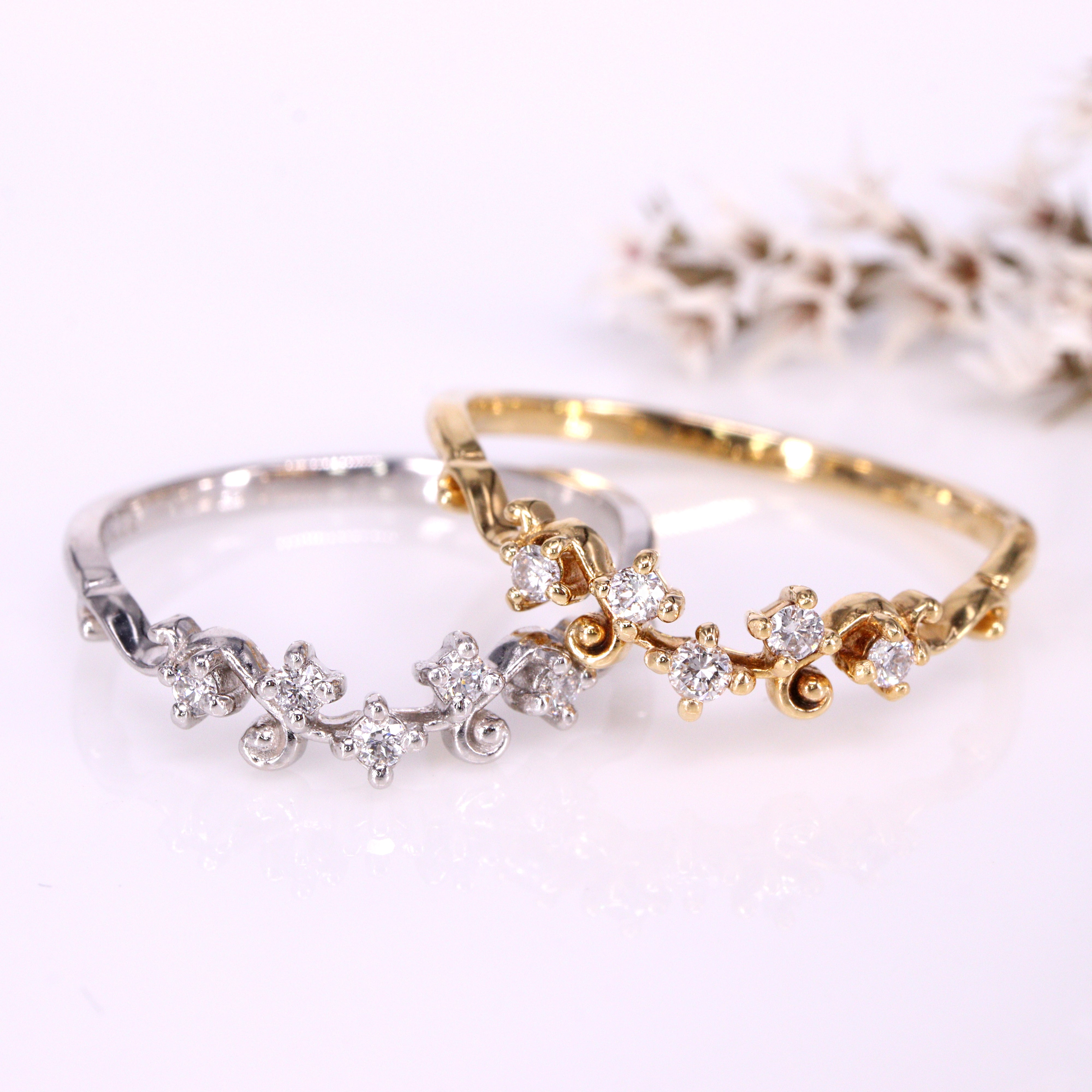 ダイヤモンド<BR>唐草リング