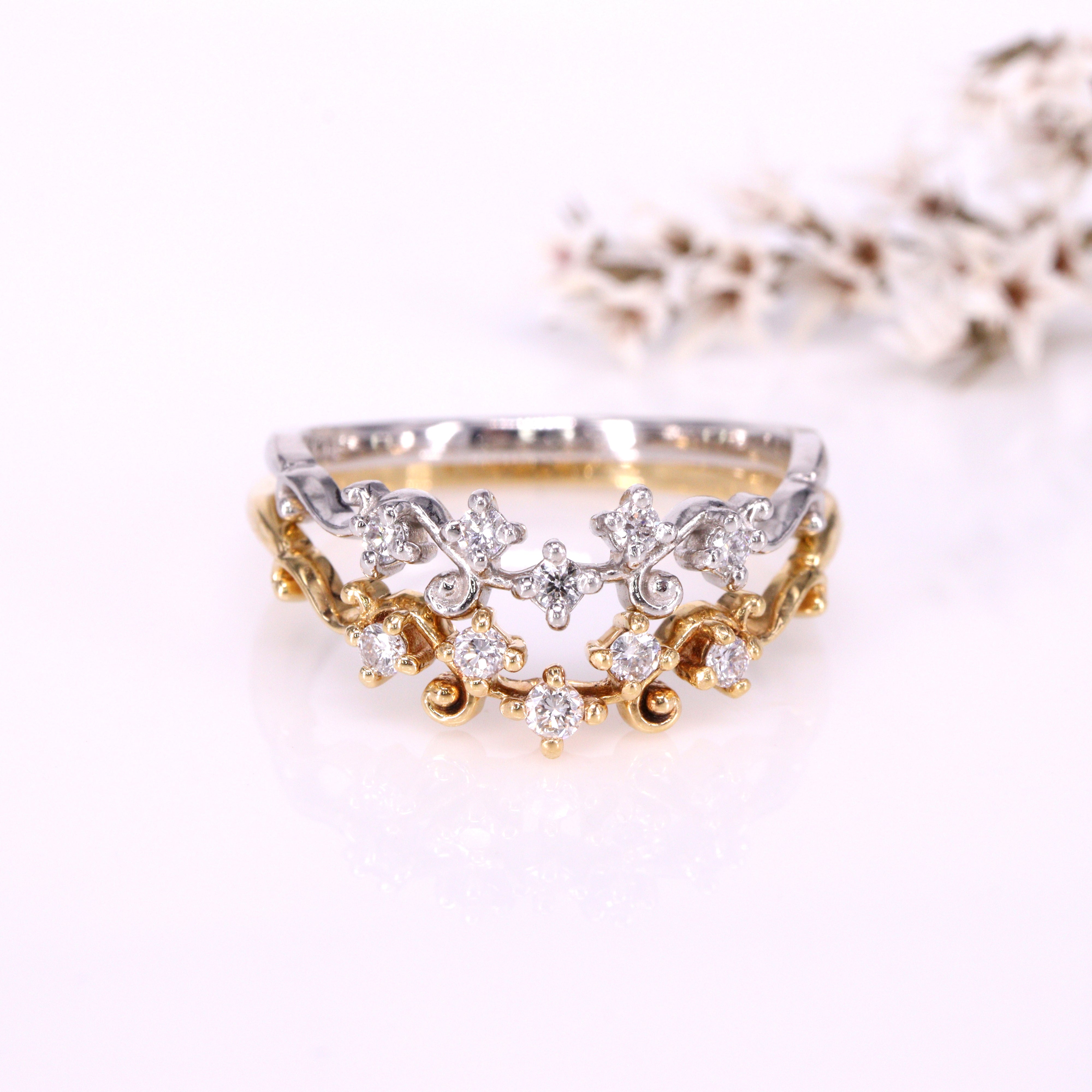 ダイヤモンド<BR>唐草リング