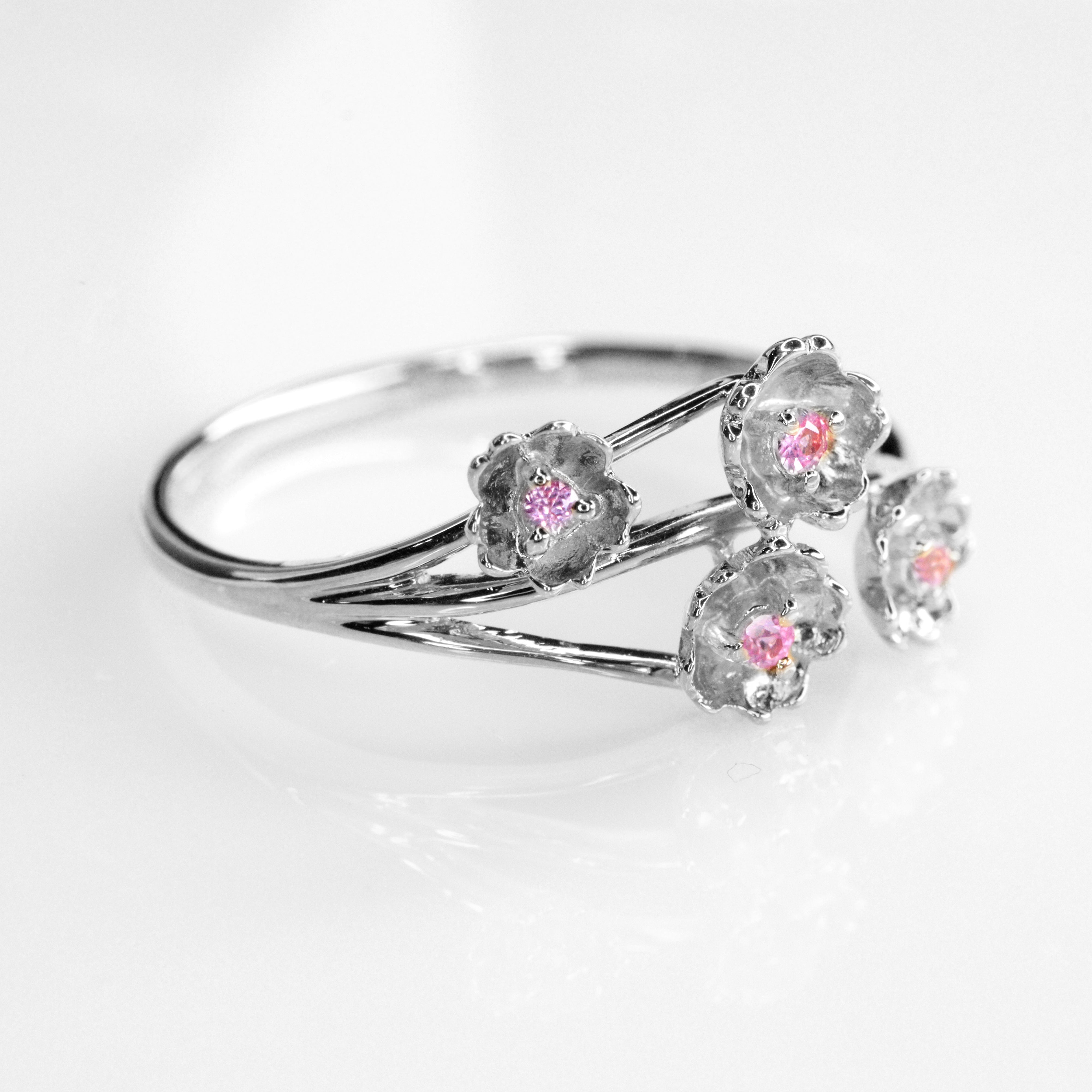 桜モチーフリング