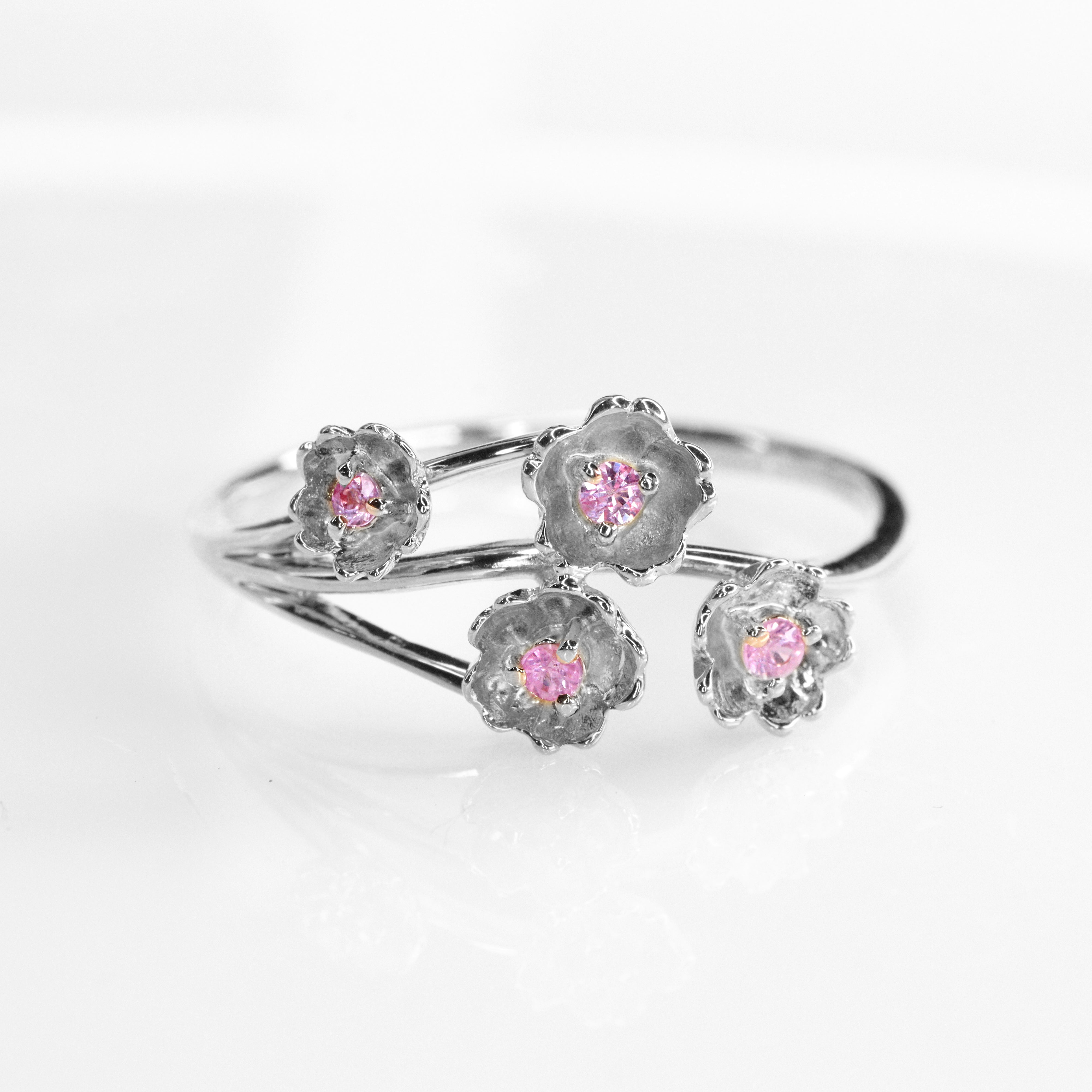 桜モチーフリング