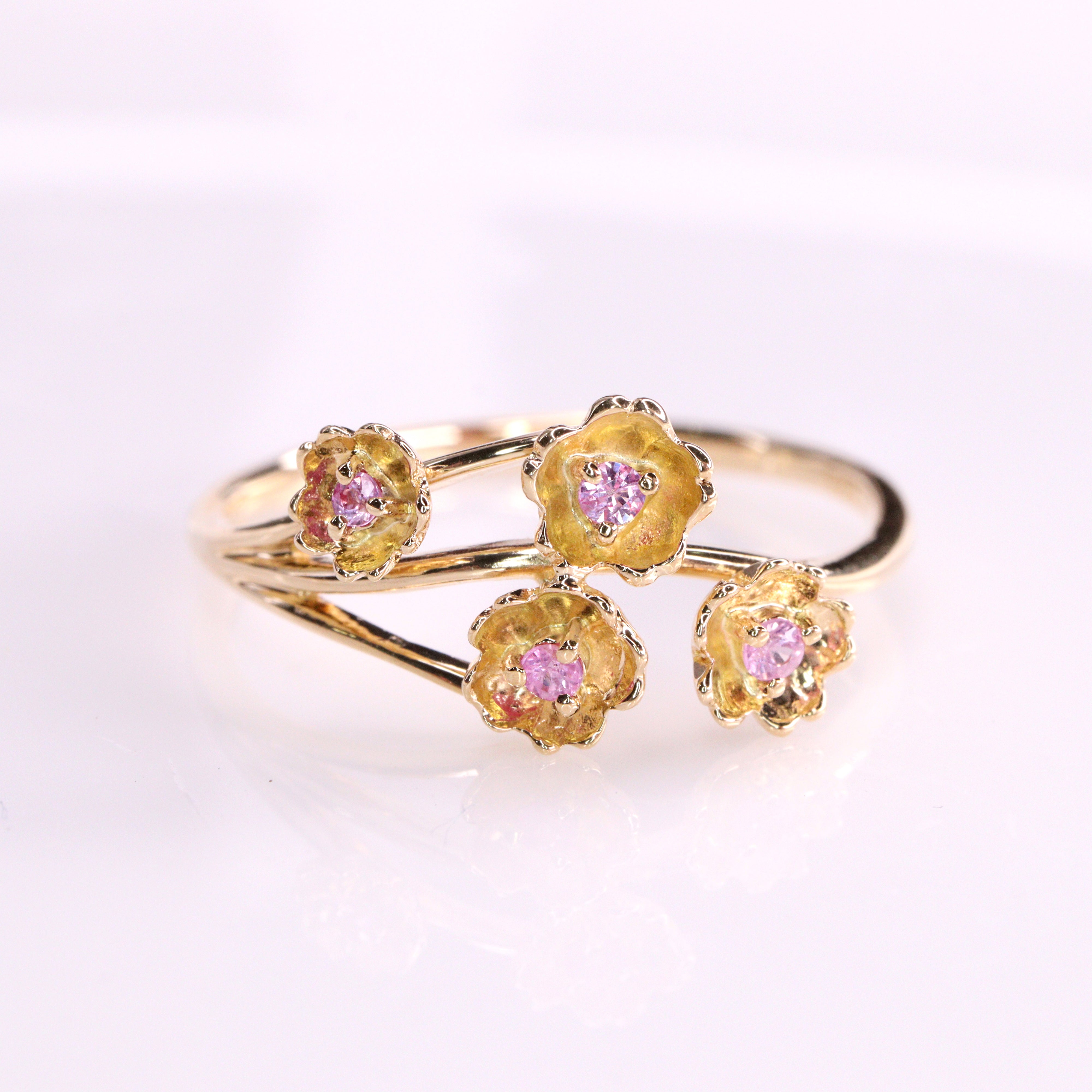 桜モチーフリング