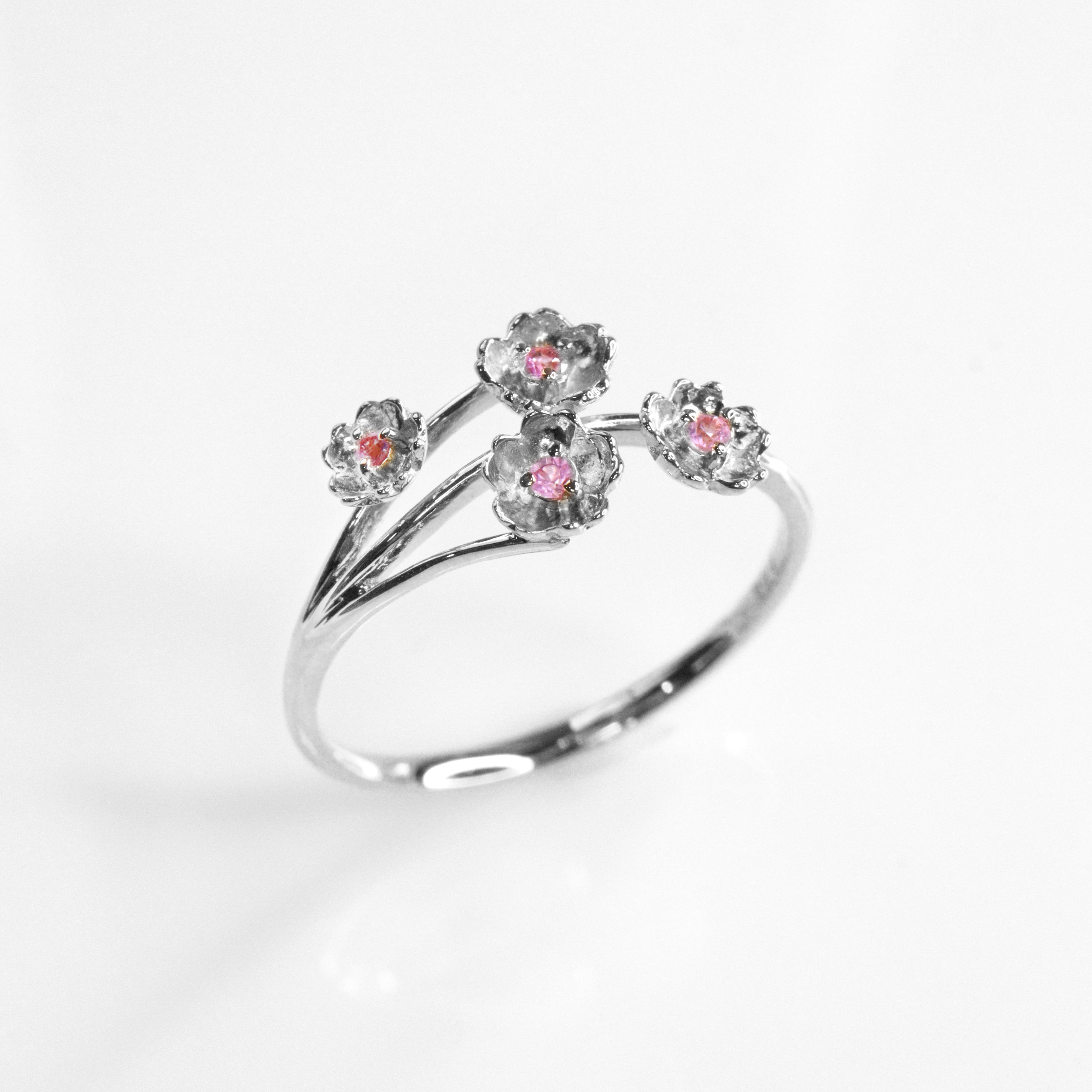 桜モチーフリング