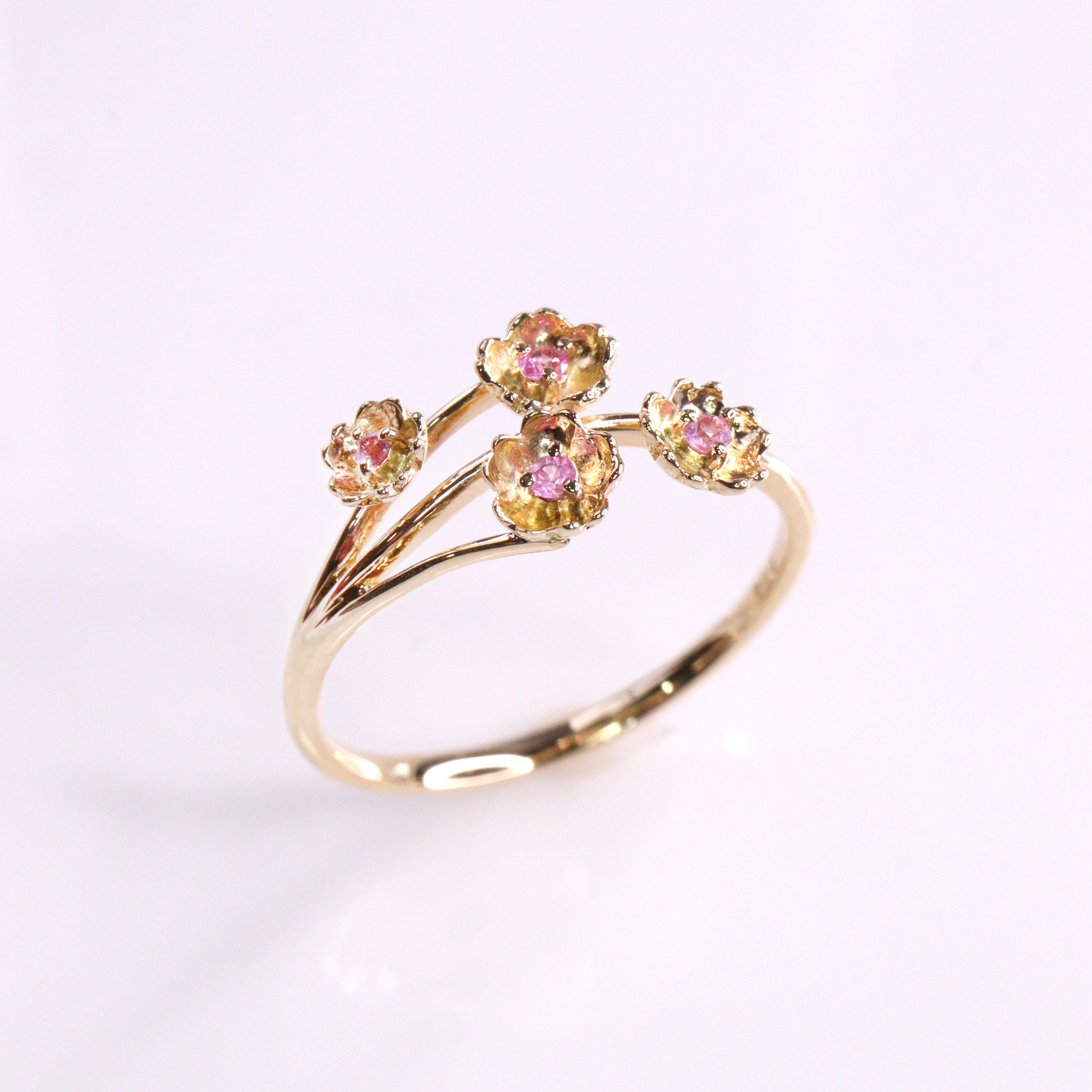 桜モチーフリング