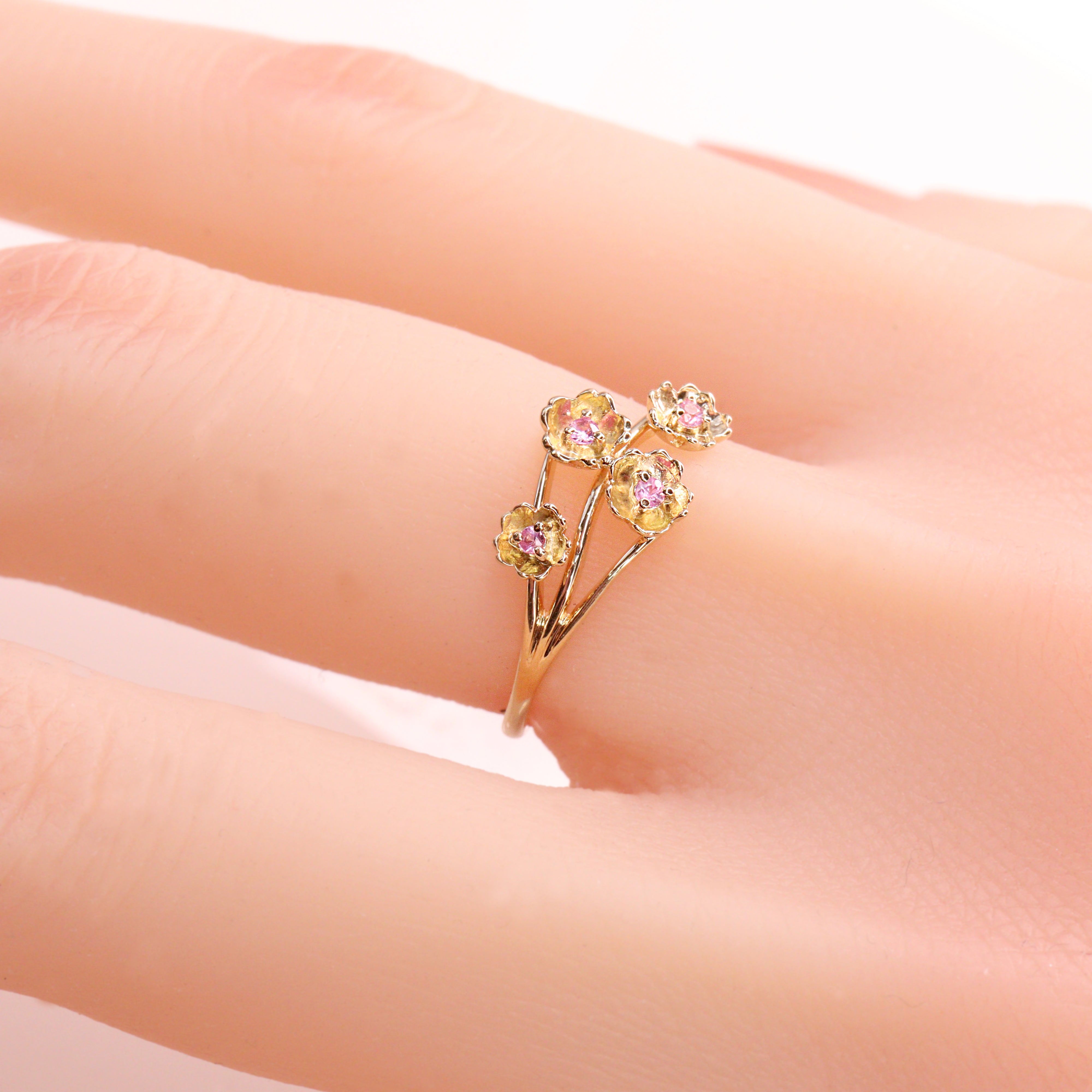 桜モチーフリング