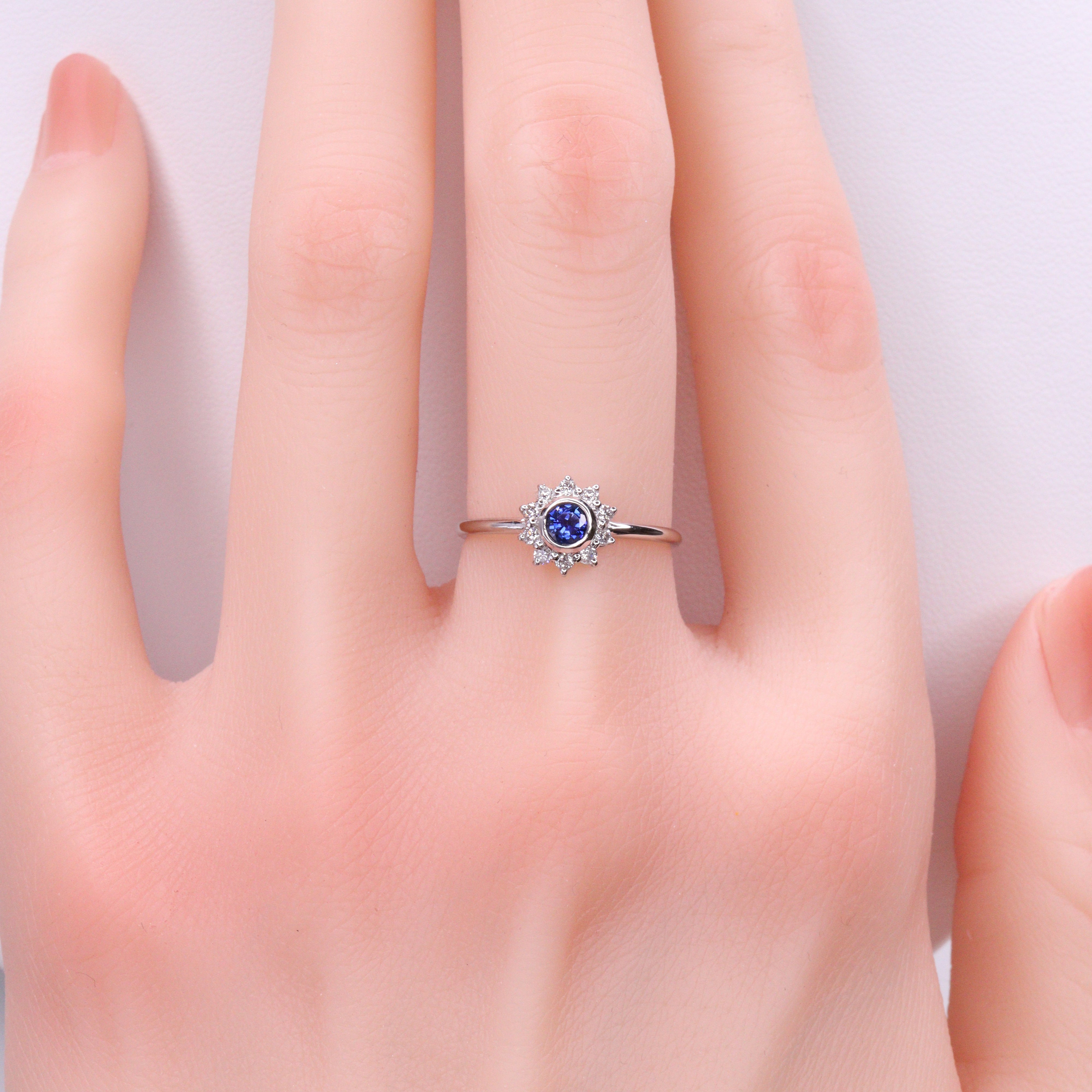 サファイア<BR>Ptリング