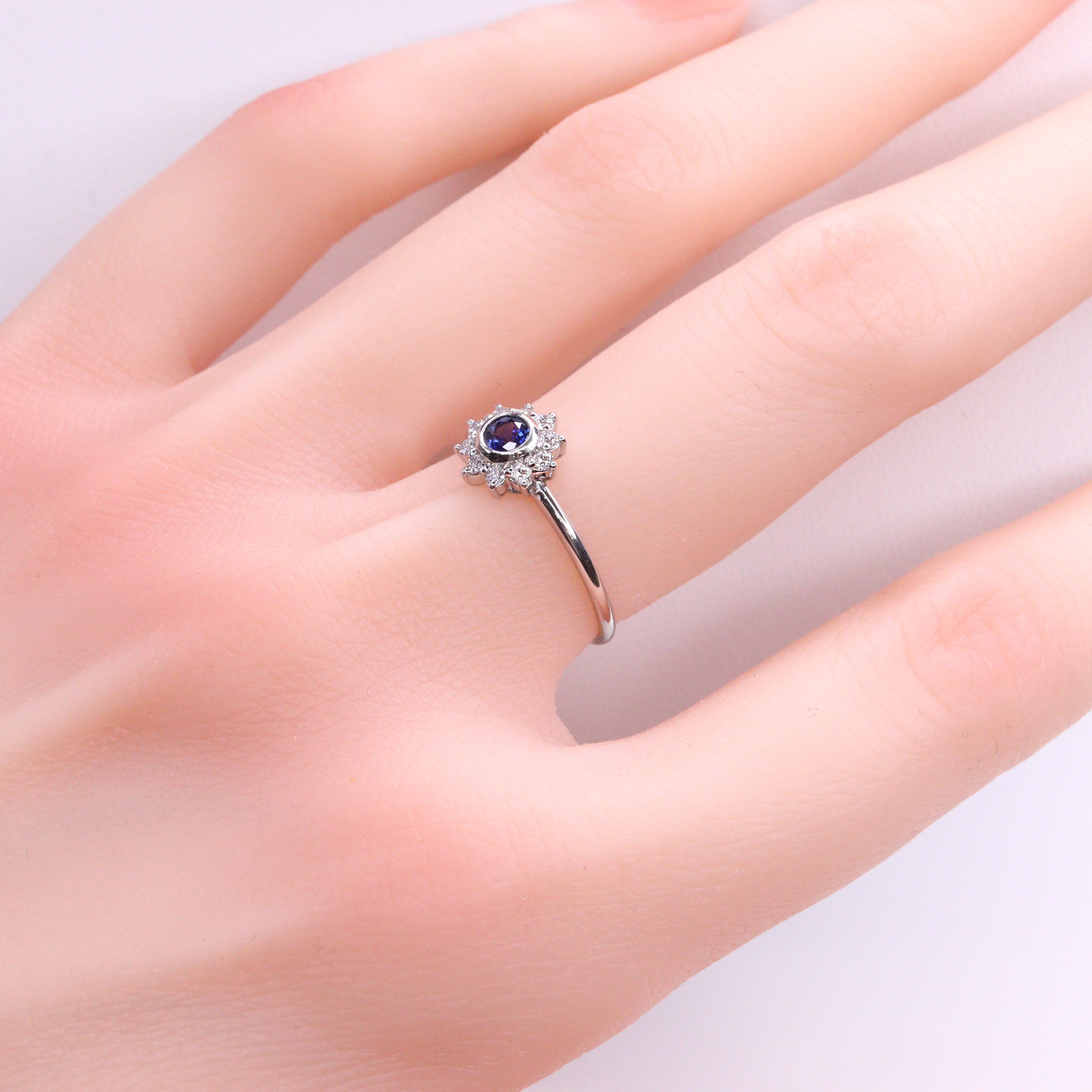 サファイア<BR>Ptリング