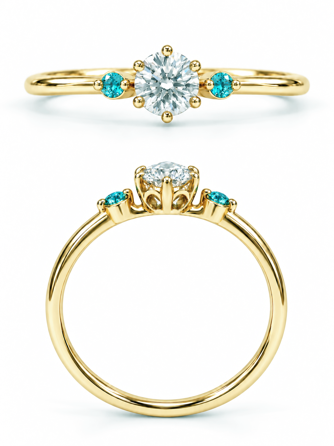 【特別提供品】ダイヤモンド0.3ct × パライバトルマリン コラボレーションリング