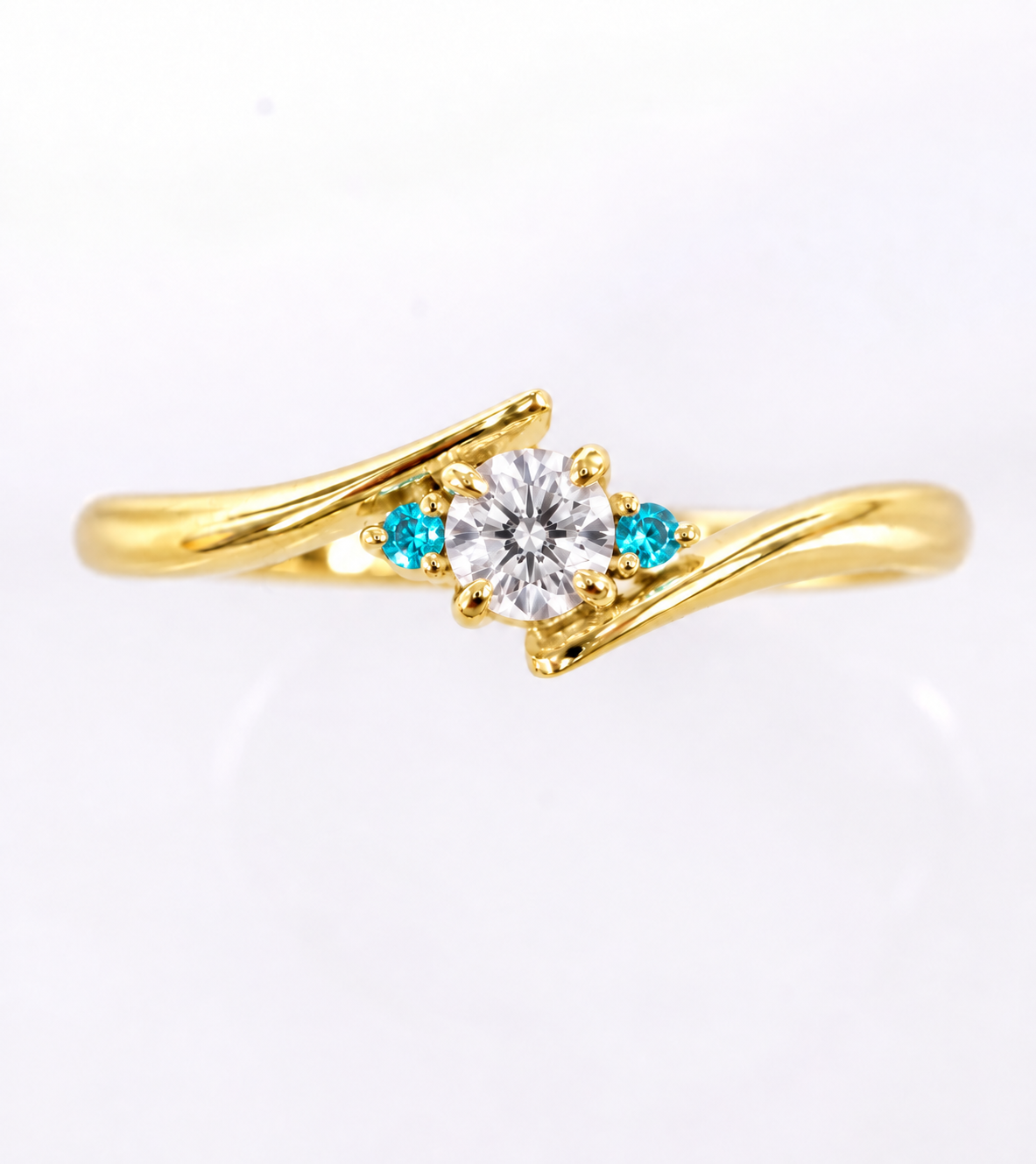 【特別提供品】ダイヤモンド0.3ct × パライバトルマリン コラボレーションリング