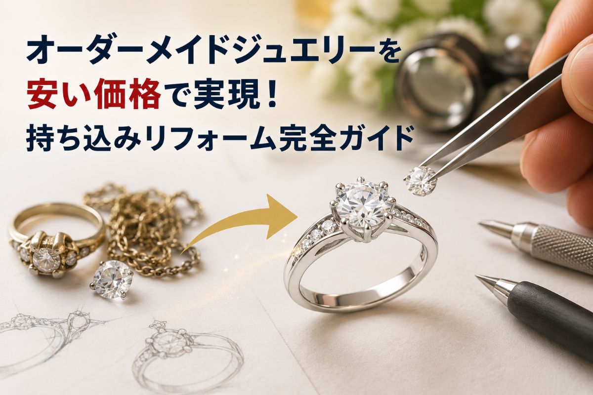 オーダーメイドジュエリーを安い価格で実現！持ち込みリフォーム完全ガイド