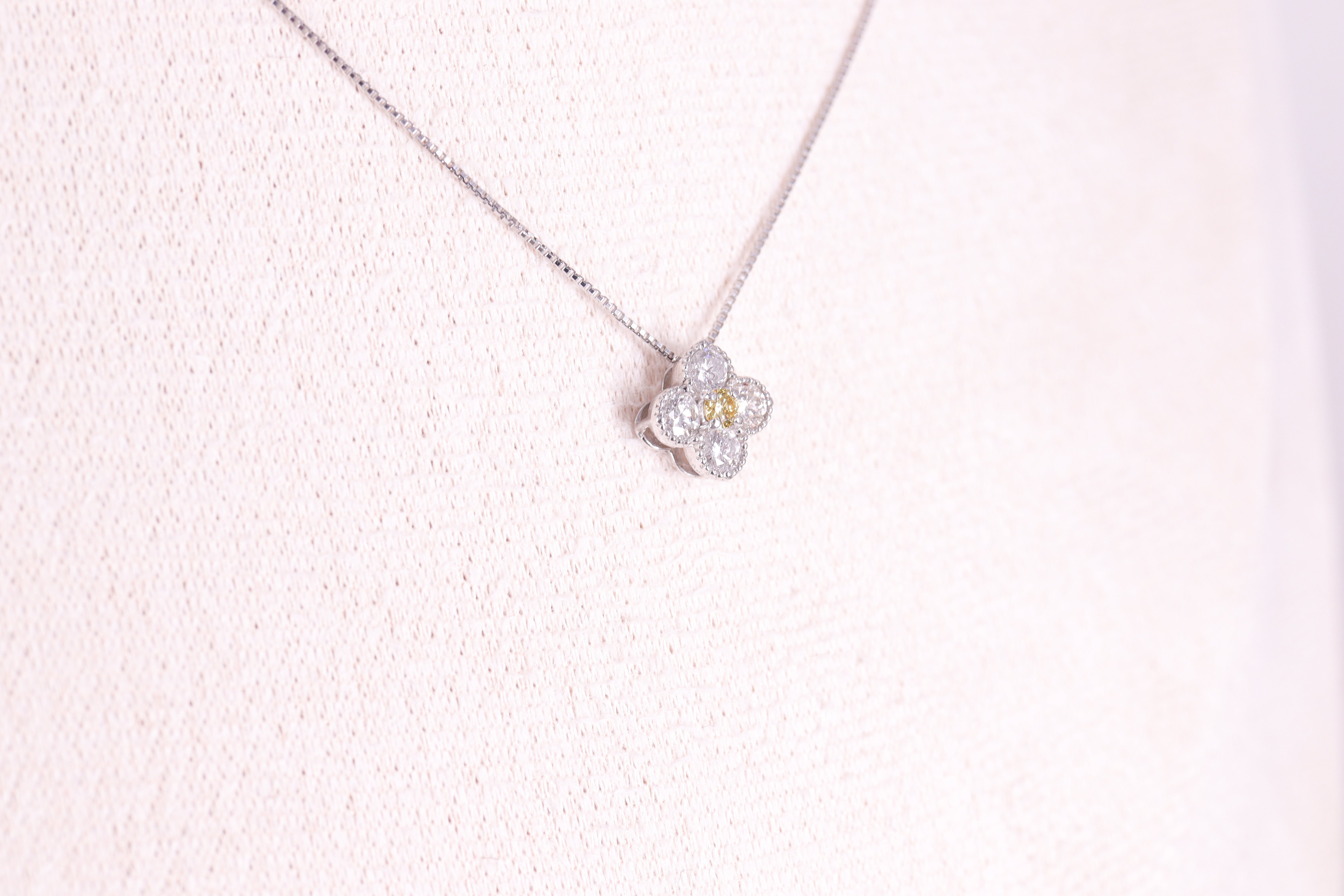 50％OFF ダイヤモンド/イエローダイヤモンド Pt900 ペンダント