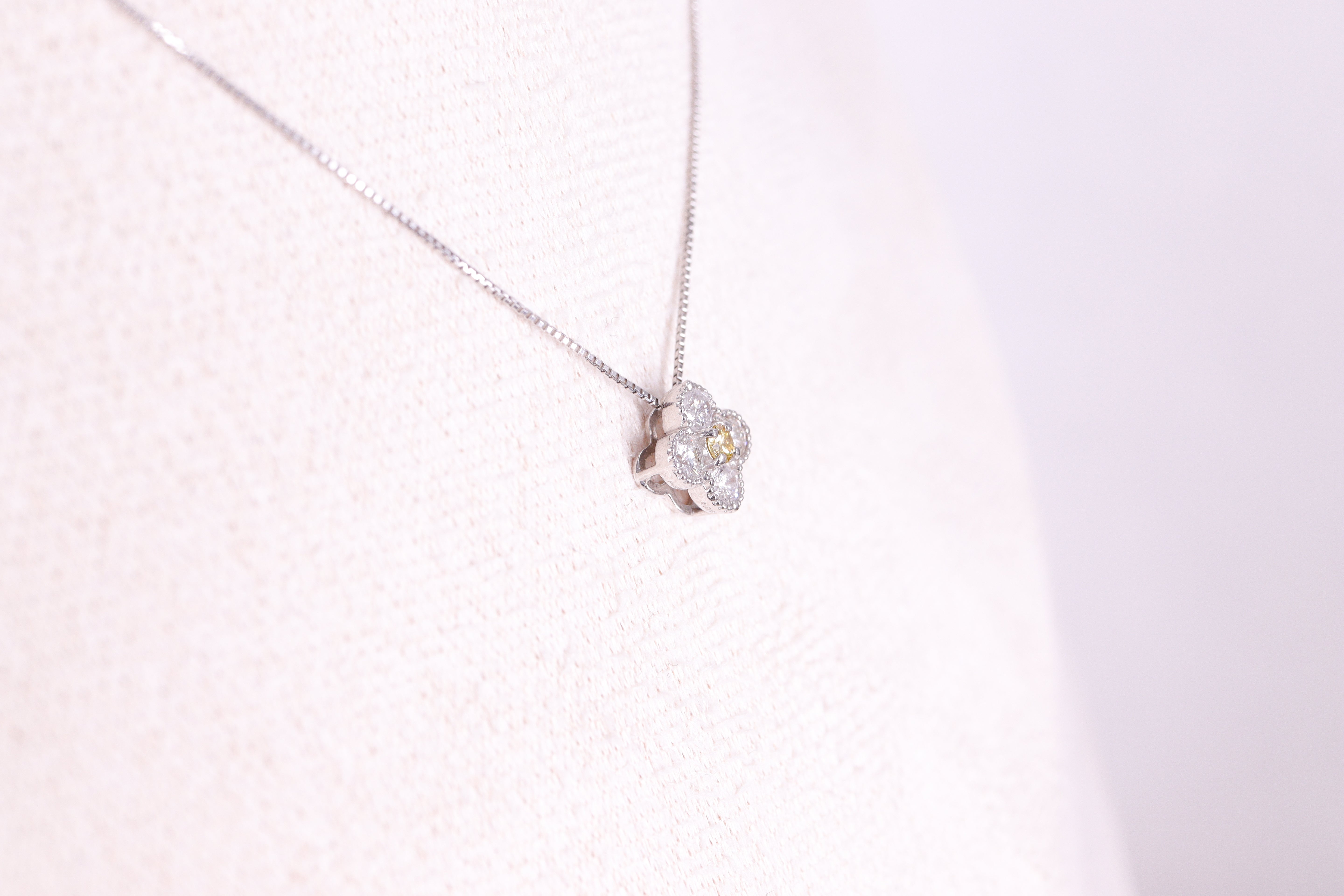 50％OFF ダイヤモンド/イエローダイヤモンド Pt900 ペンダント