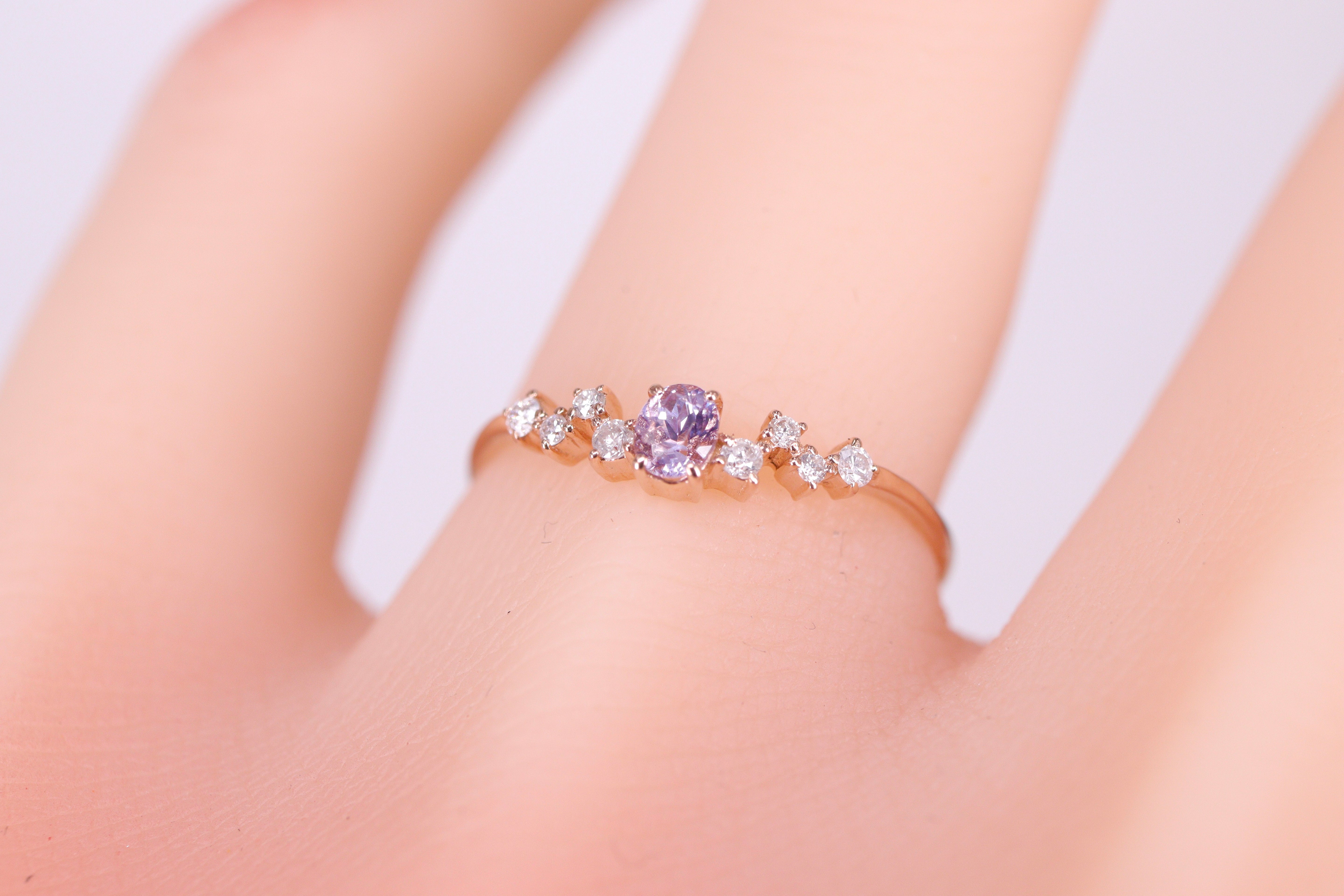 ☆特別限定品☆パープルスピネルK18PGリング