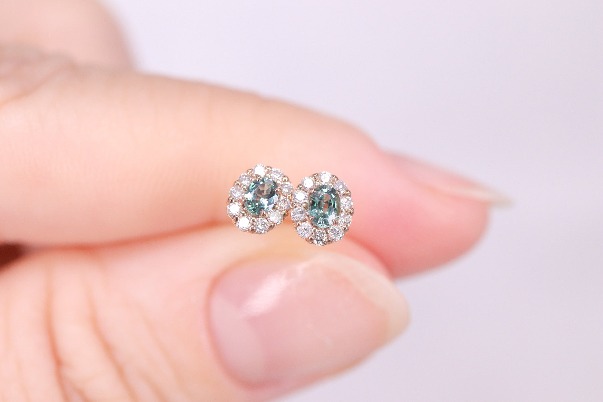 アレキサンドライト K18PG ピアス