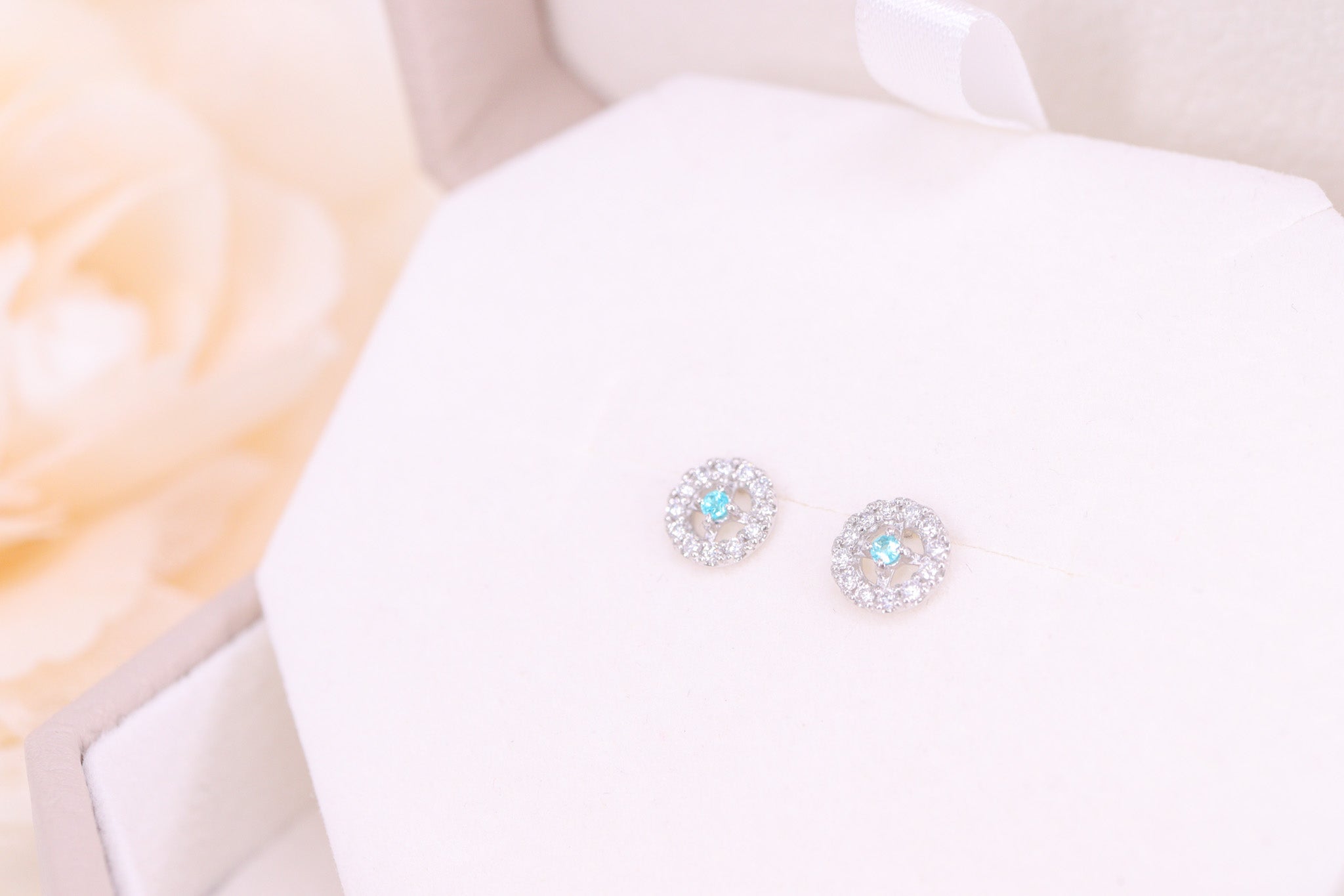 パライバトルマリン Pt　ピアス