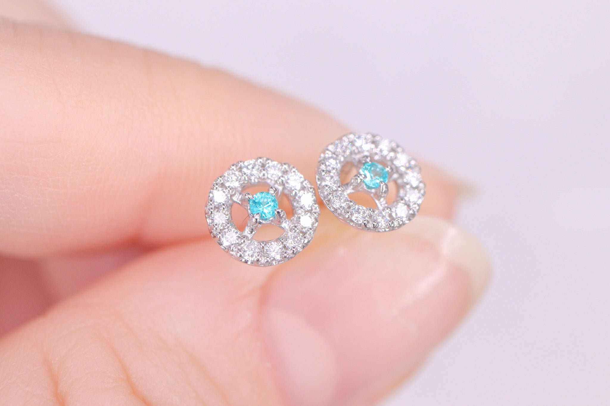 パライバトルマリン Pt　ピアス