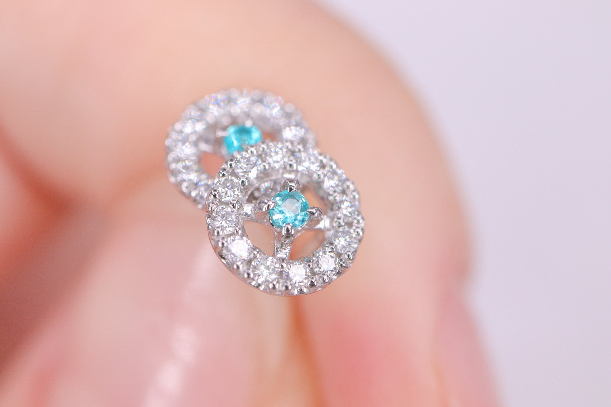 パライバトルマリン Pt　ピアス