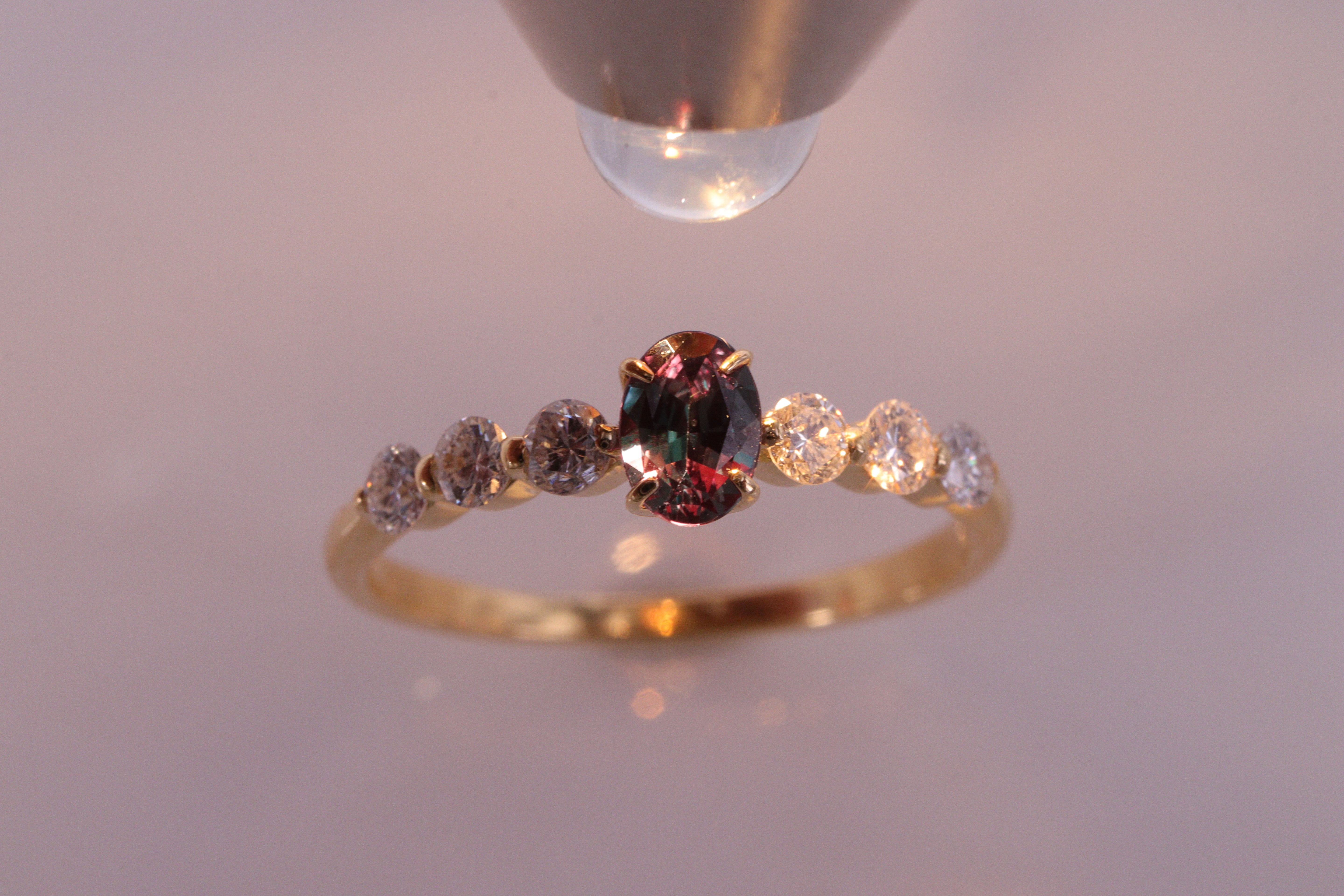 【新春特別価格】アレキサンドライト K18YG リング