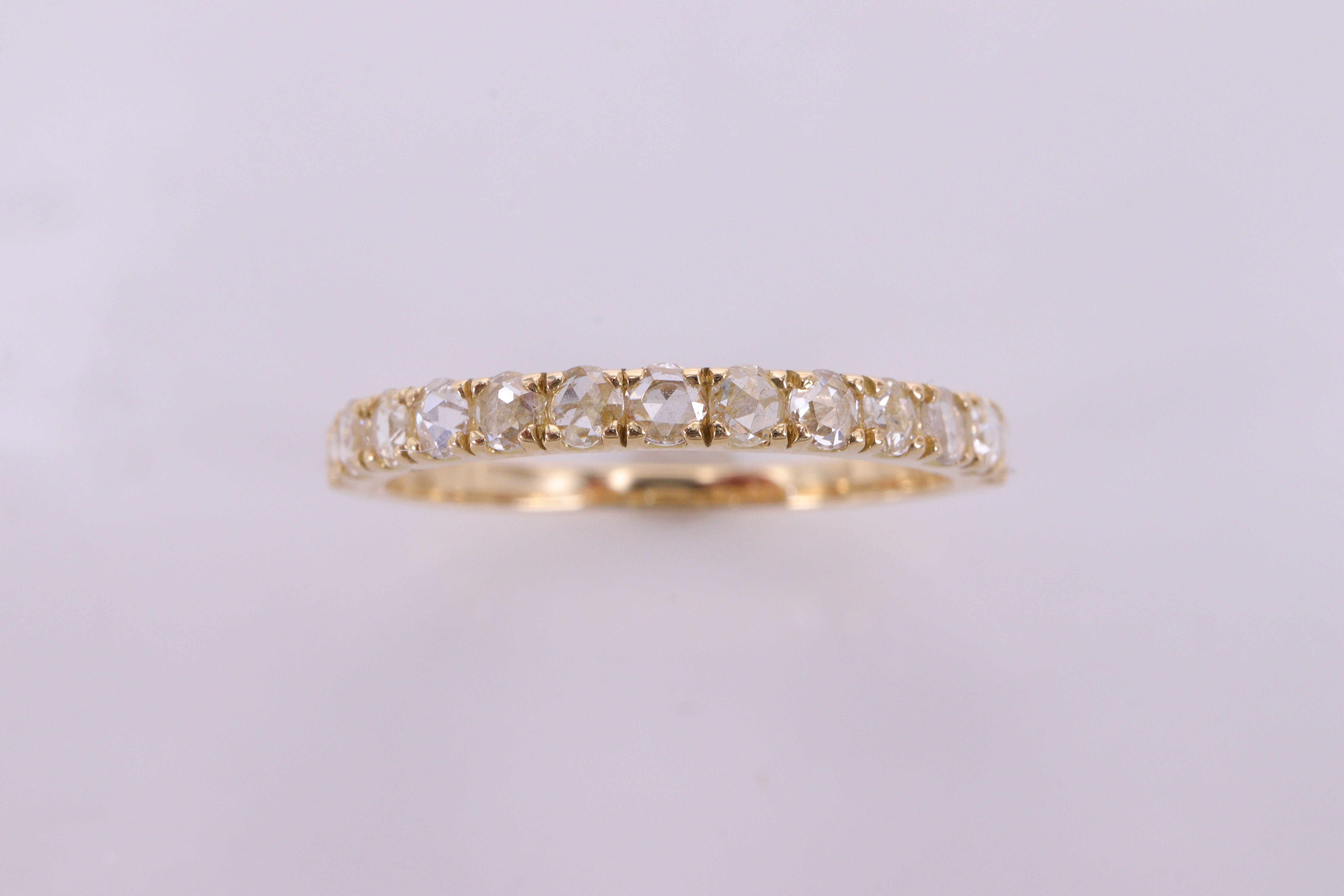 ローズカットダイヤモンド K18YG  エタニティーリング　0.36ct