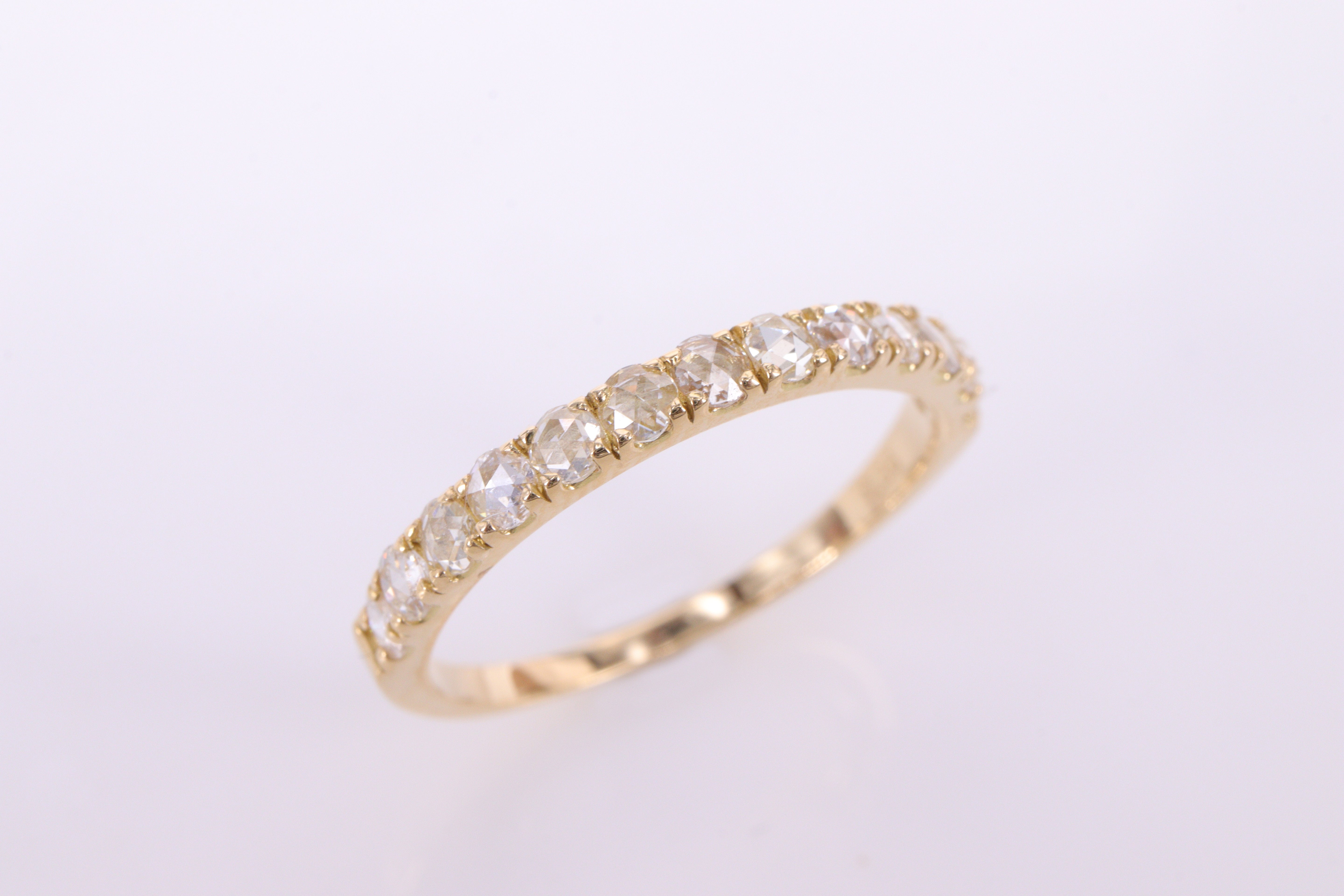 ローズカットダイヤモンド K18YG  エタニティーリング　0.36ct