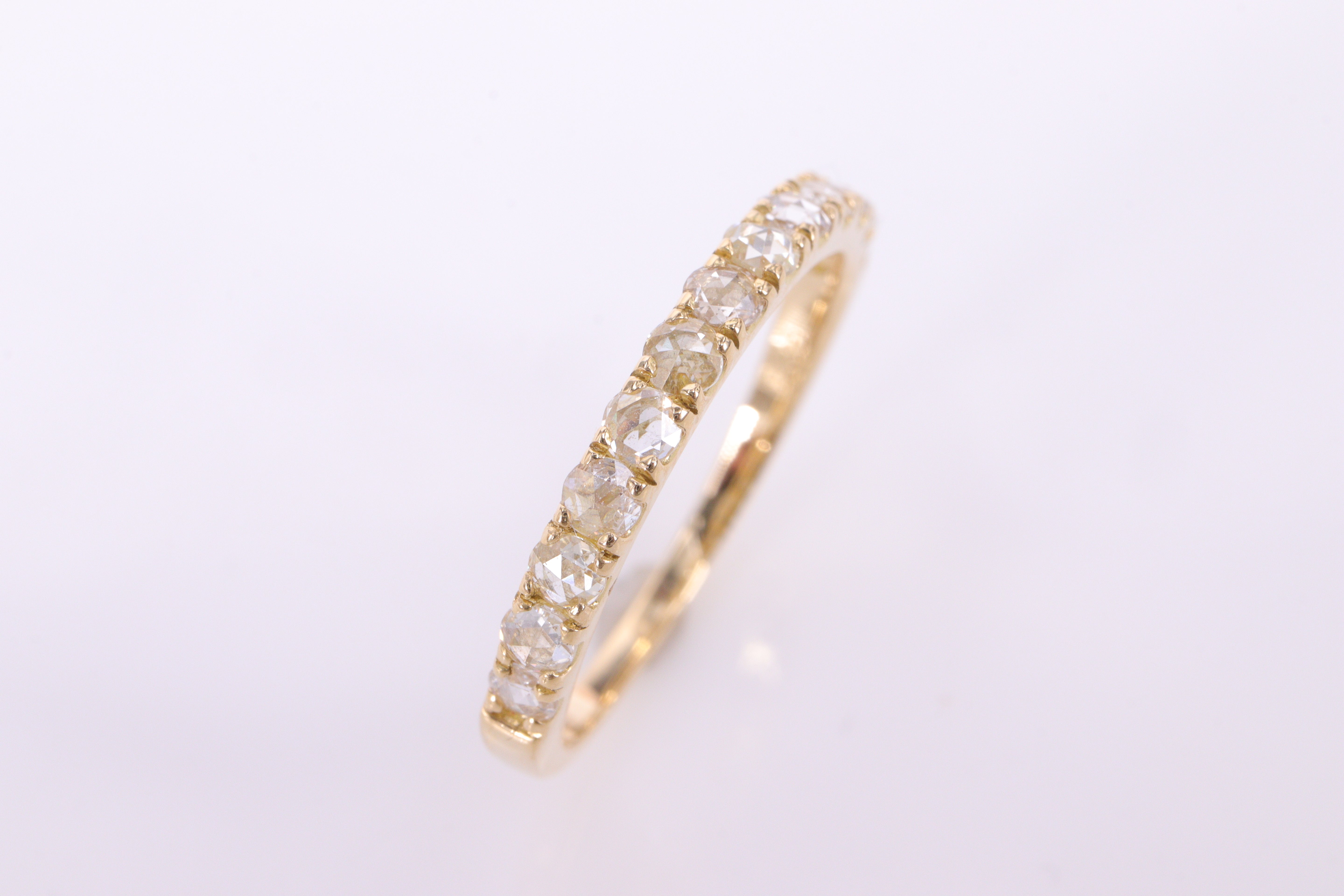 ローズカットダイヤモンド K18YG  エタニティーリング　0.36ct