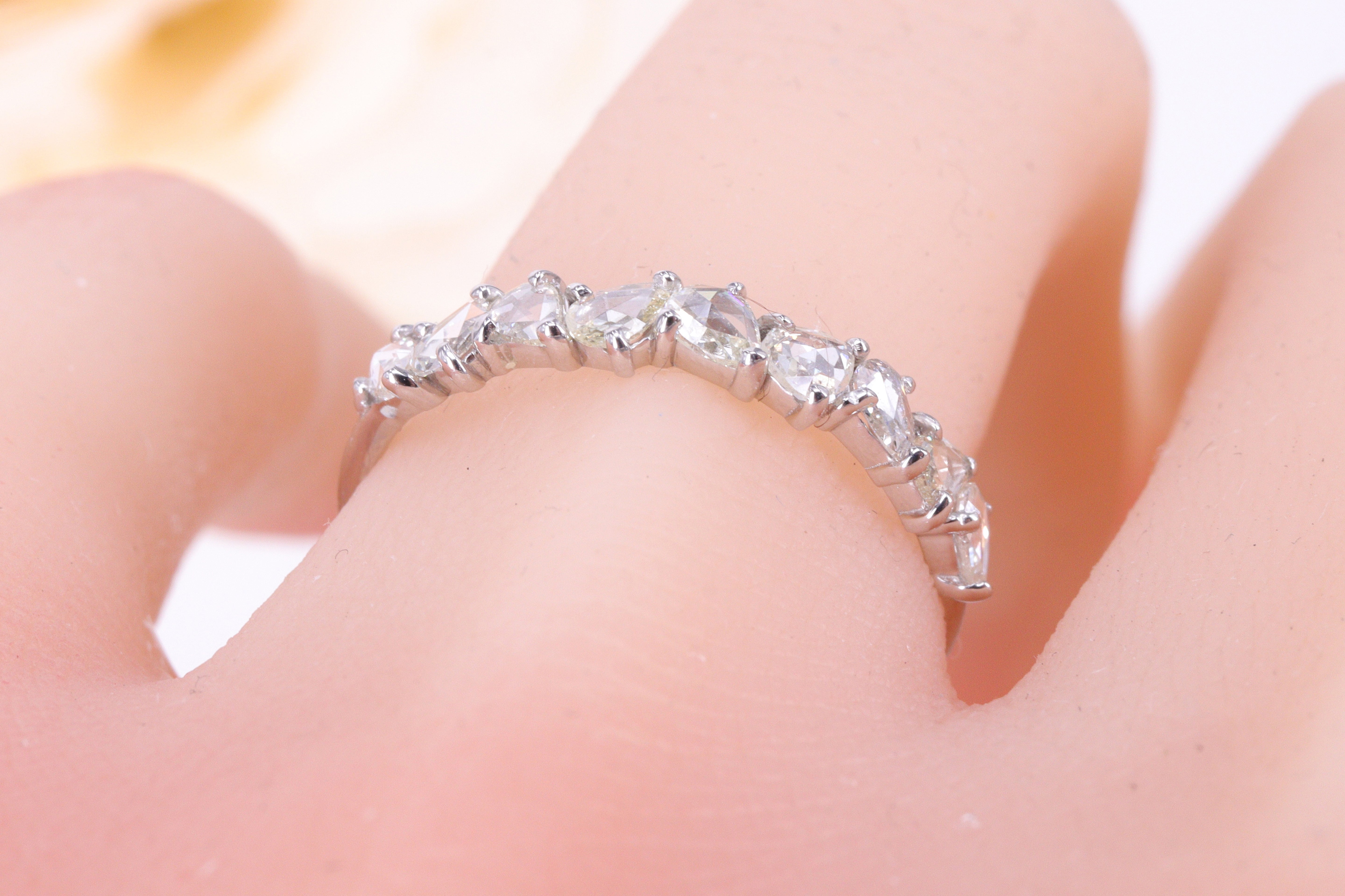 ローズカットダイヤモンド K18YG リング